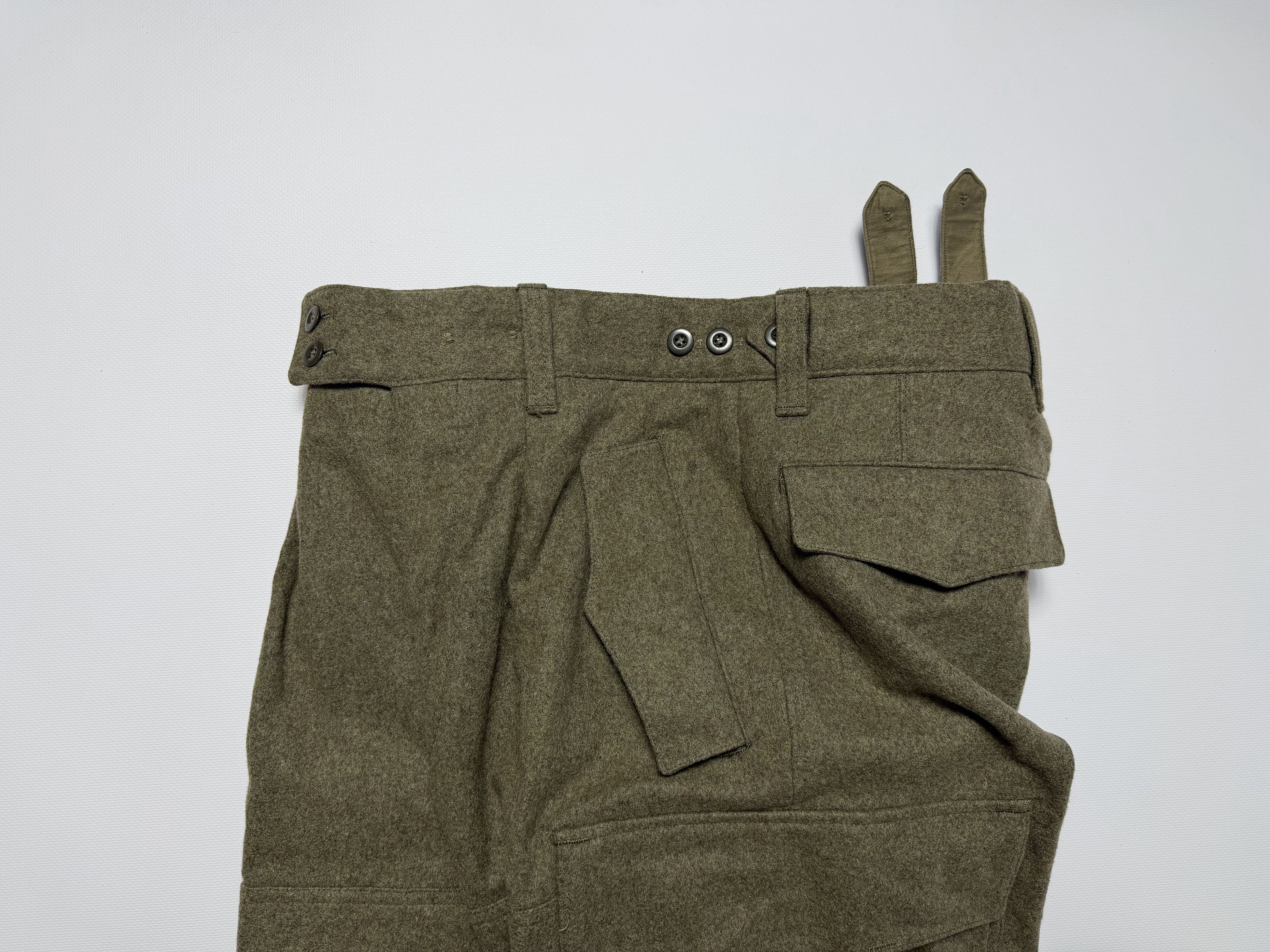Vintage NIEMANN & CO 1960s German Military Wool Cargo Combat Pants Size US 31 - 5 Thumbnail