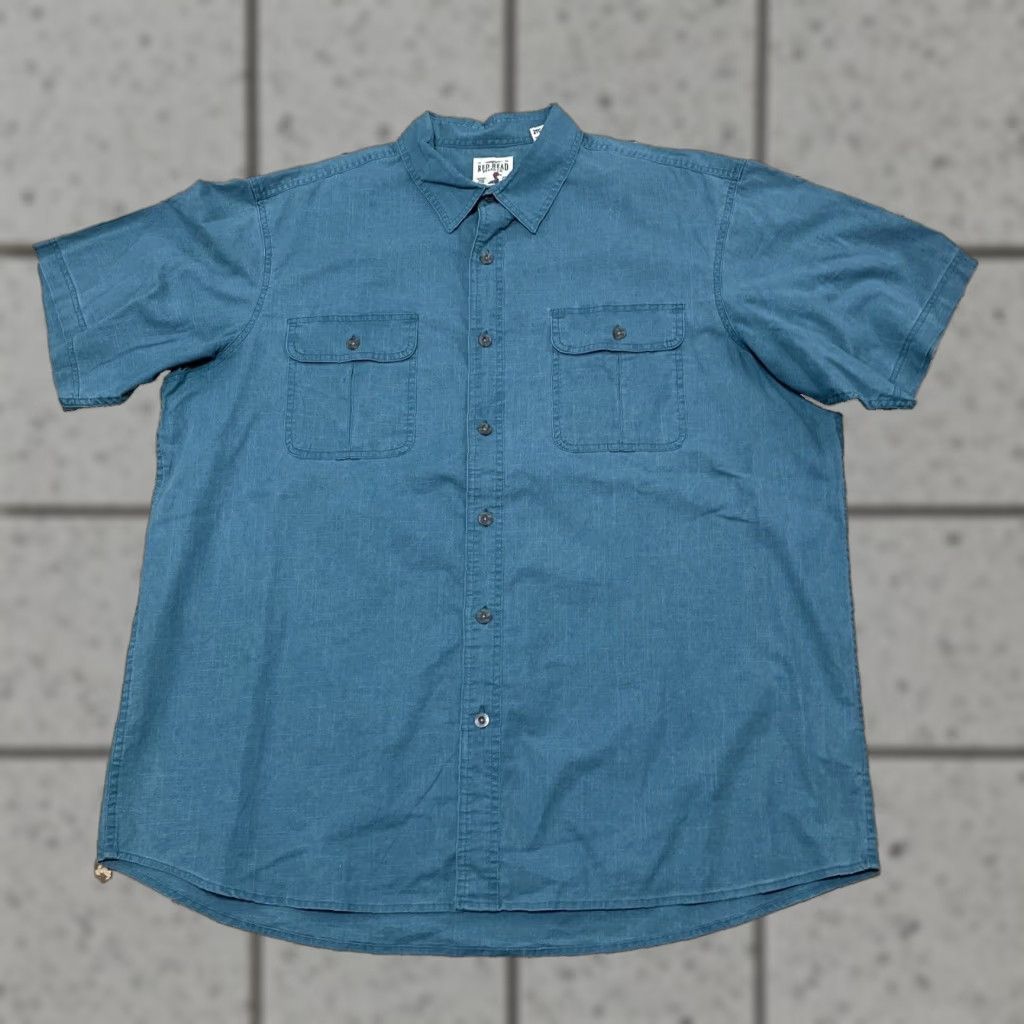 Altea VINTAGE RedHead Shirt Men 2XL Teal Outdoor Military Pockets Fishing Twill Button Up XXL Size US XXL / EU 58 / 5 - 1 Thumbnail