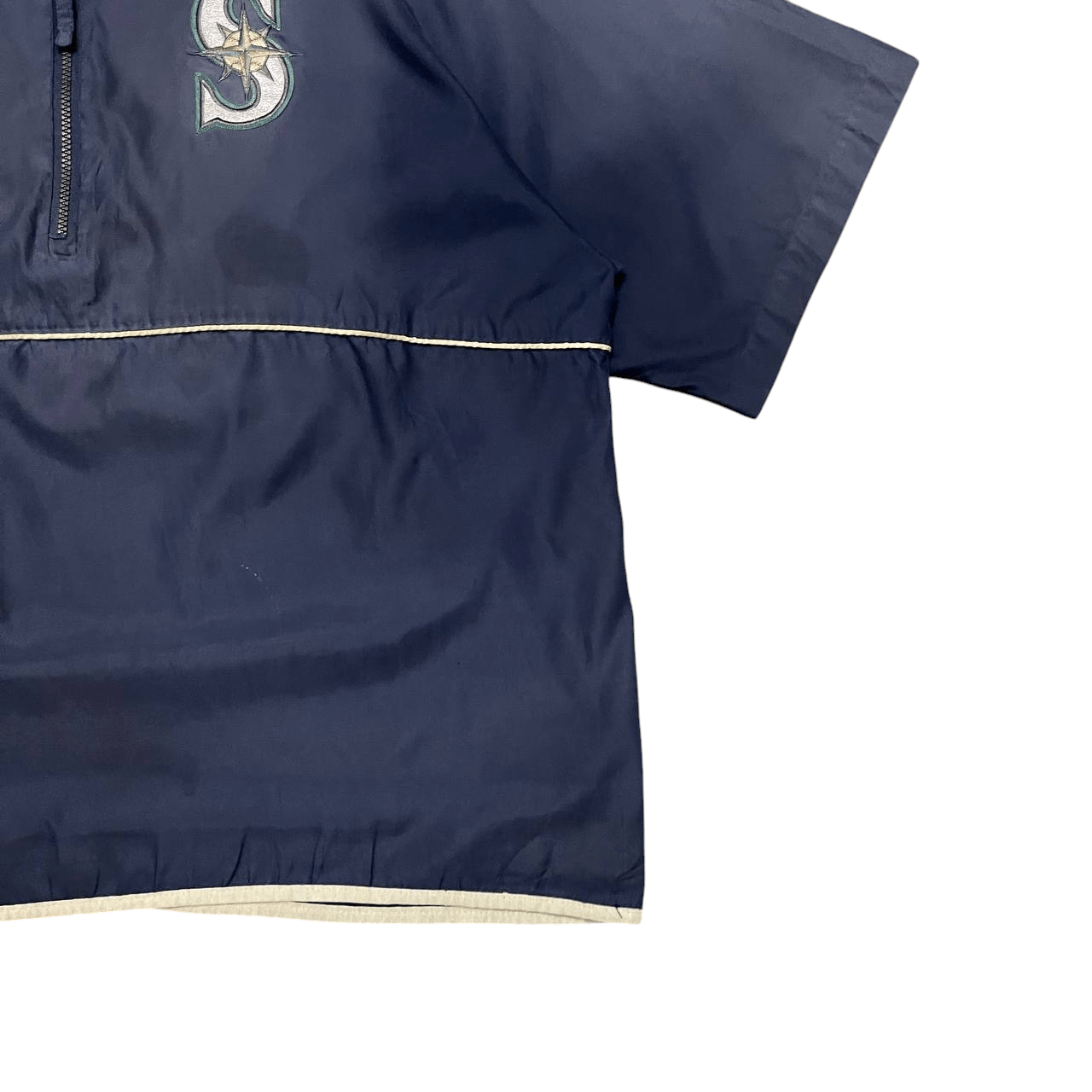 Majestic Vintage MLB Seattle Mariners Short Sleeve Jacket Pullover Size US XL / EU 56 / 4 - 4 Thumbnail