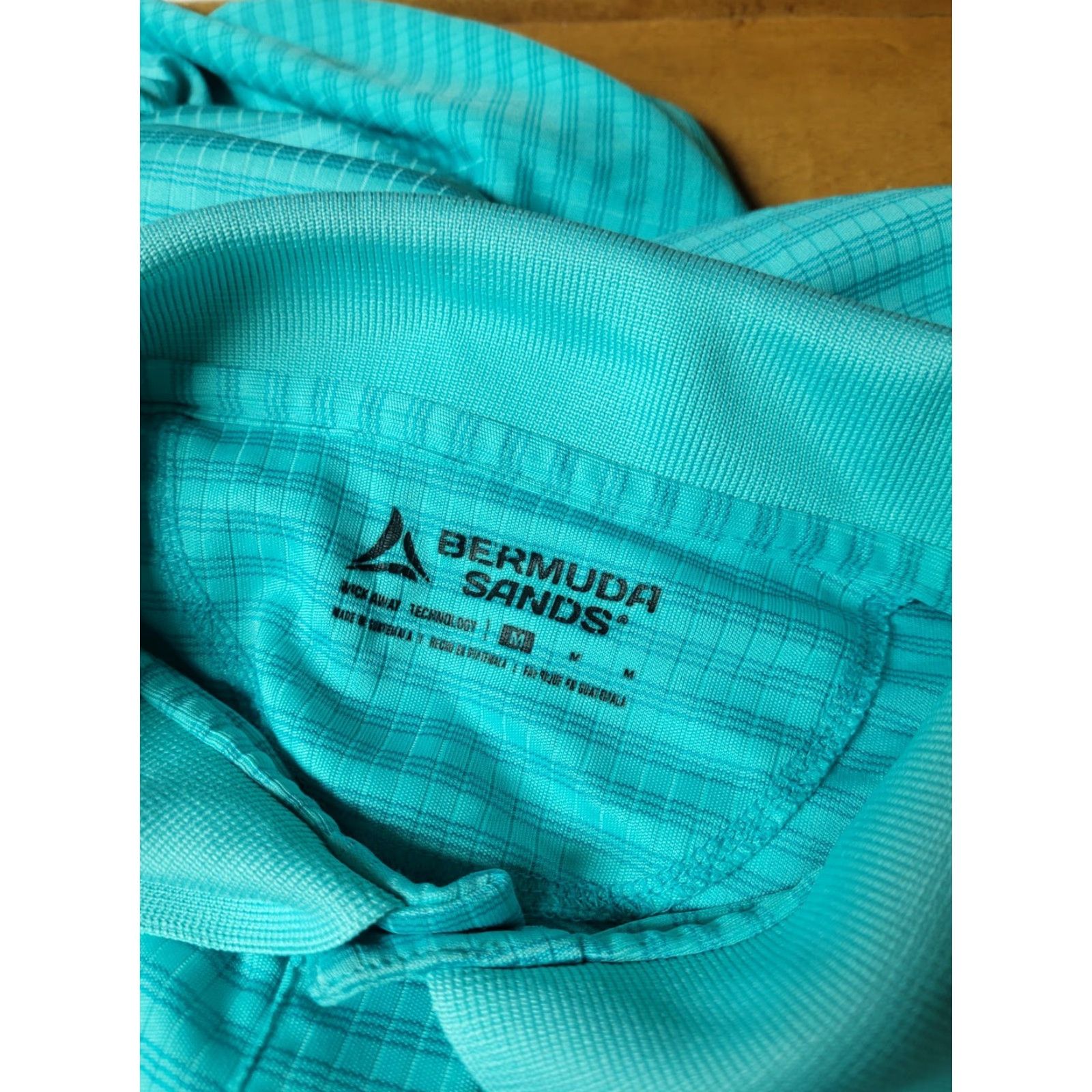 Vintage Bermuda Sands Polo Shirt Golf Performance Medium M Blue Striped Logo Embroidered Polo Shirt Men's Size US M / EU 48-50 / 2 - 4 Thumbnail