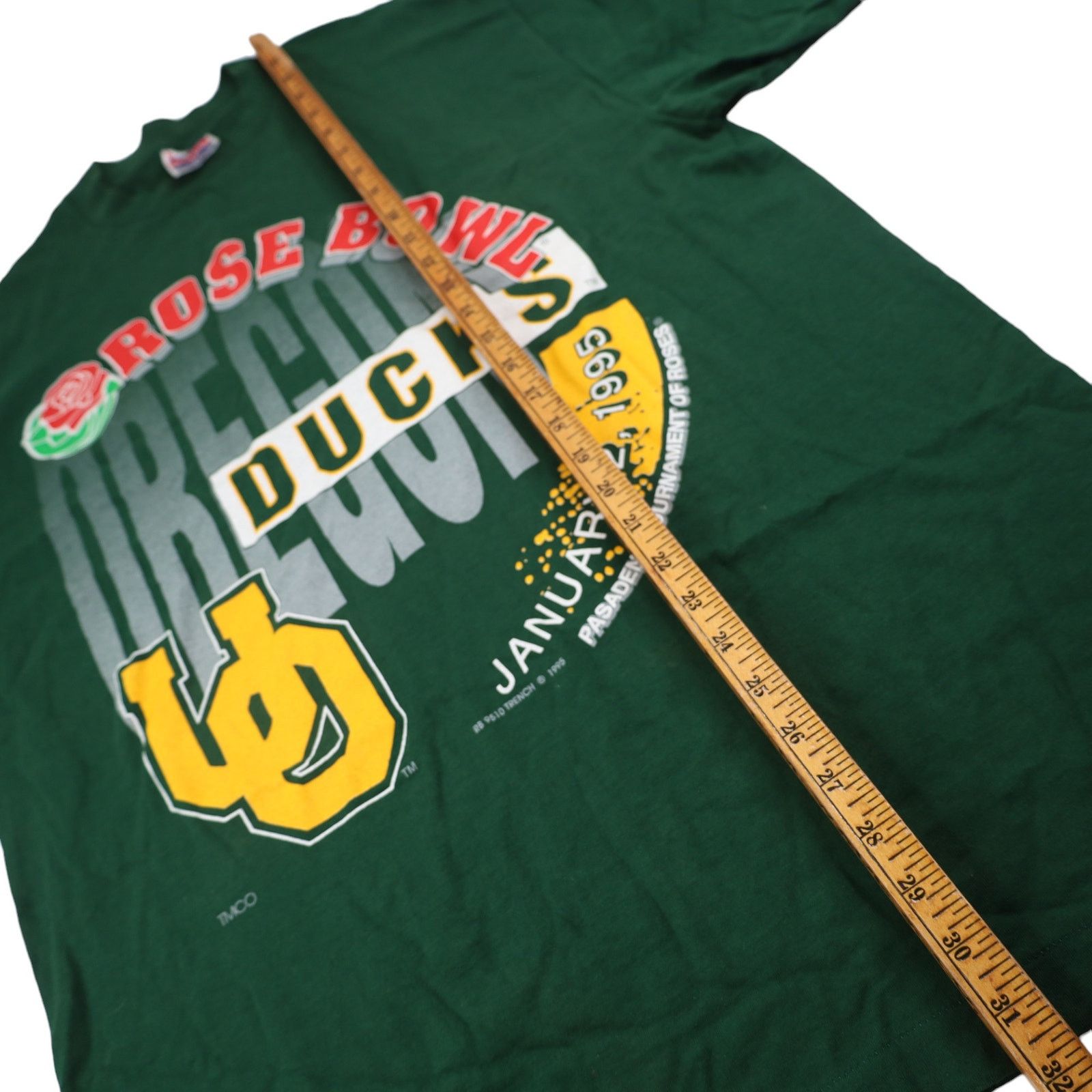 NCAA × Vintage Vintage 1995 University of Oregon Ducks Rose Bowl T shirt Size US XL / EU 56 / 4 - 8 Thumbnail