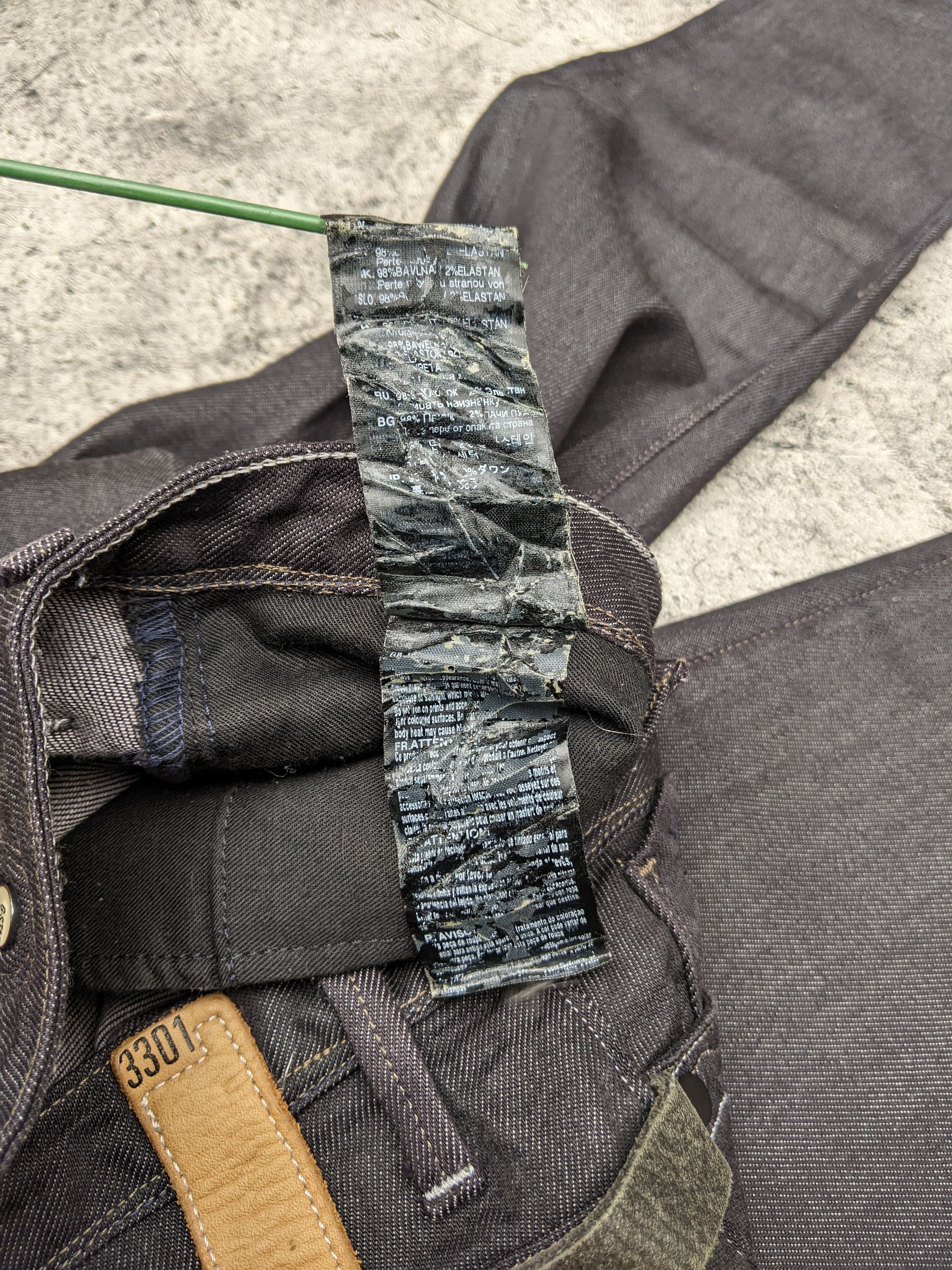 G-Star G-Star Raw 3301 Slim Cut Jeans Size 29" - 8 Thumbnail