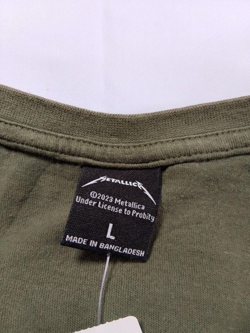 Band Tees Vintage Metallica Pushead Graphic Tshirt Olive Green Size US L / EU 52-54 / 3 - 4 Thumbnail