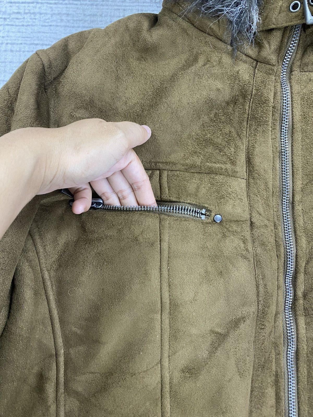 If Six Was Nine 🔥Louis Chavlon Faux Fur Hoodie Suede Leather Jacket Size US M / EU 48-50 / 2 - 8 Thumbnail