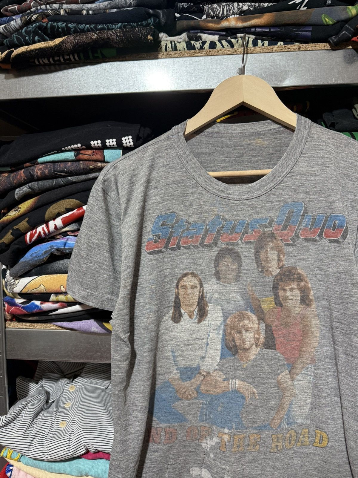 Band Tees × Vintage Vintage Status Quo End Of The Road Tour 1984 T-Shirt Y2K Size US L / EU 52-54 / 3 - 3 Thumbnail