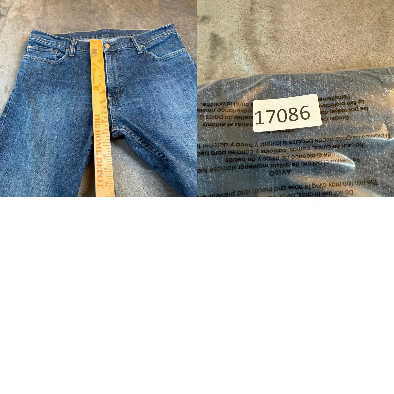 Levi's Levi's 514 Straight Jeans Mens 36x30 Blue Stretch Denim Pants Casual Classic Denim, 5-Pocket, Zip Fly, Regular Rise, City, Men Size US 36 / EU 52 - 9 Thumbnail