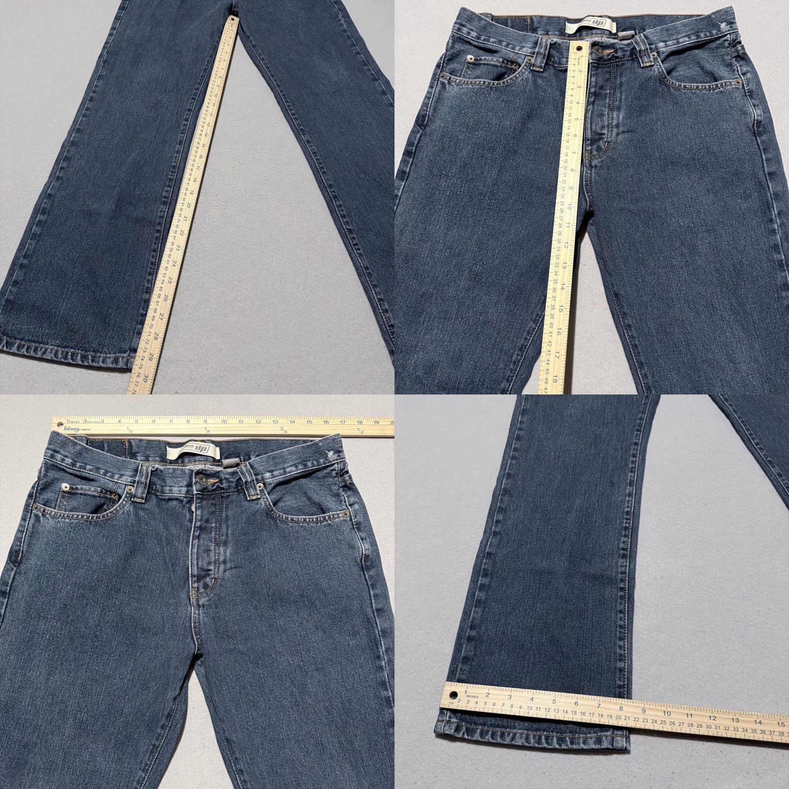 Vintage Urban Pipeline Jeans Men Blue Denim Mid Rise Straight Button Fly 34x32 Jeans Size US 34 / EU 50 - 9 Thumbnail