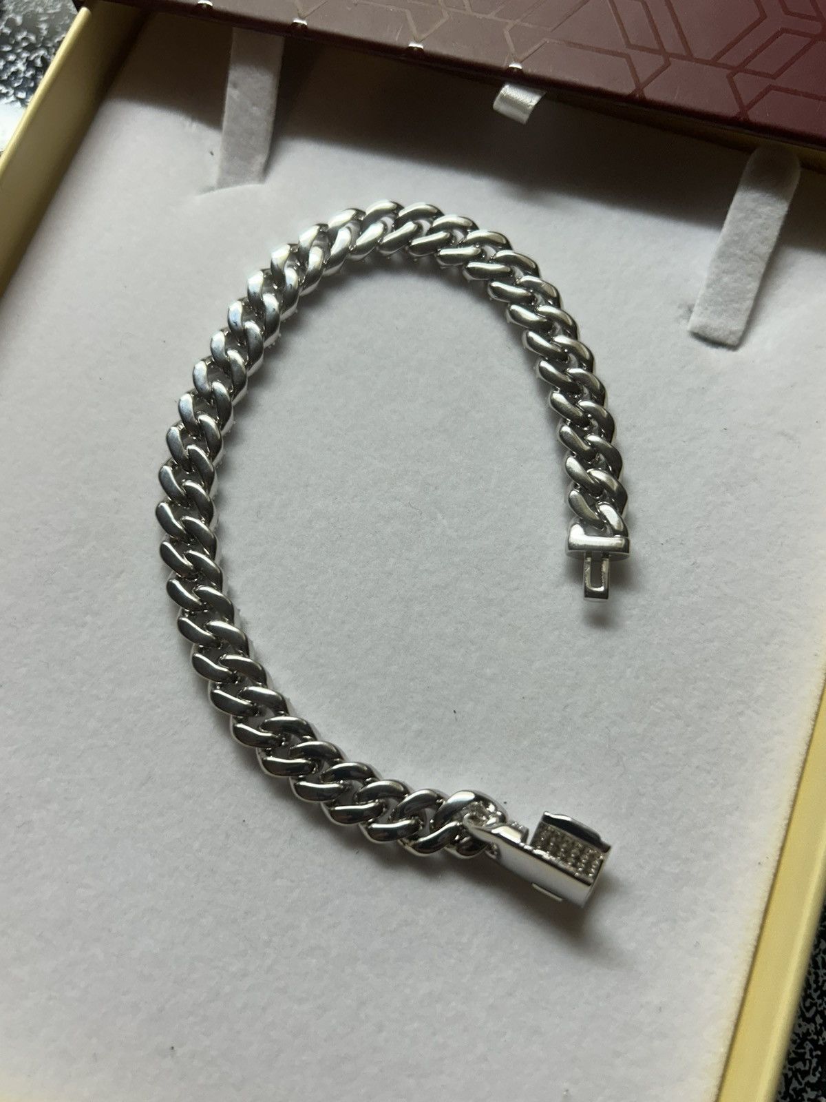 Jewelry 6ct Moissanite Cuban Link Bracelet Size ONE SIZE - 9 Thumbnail