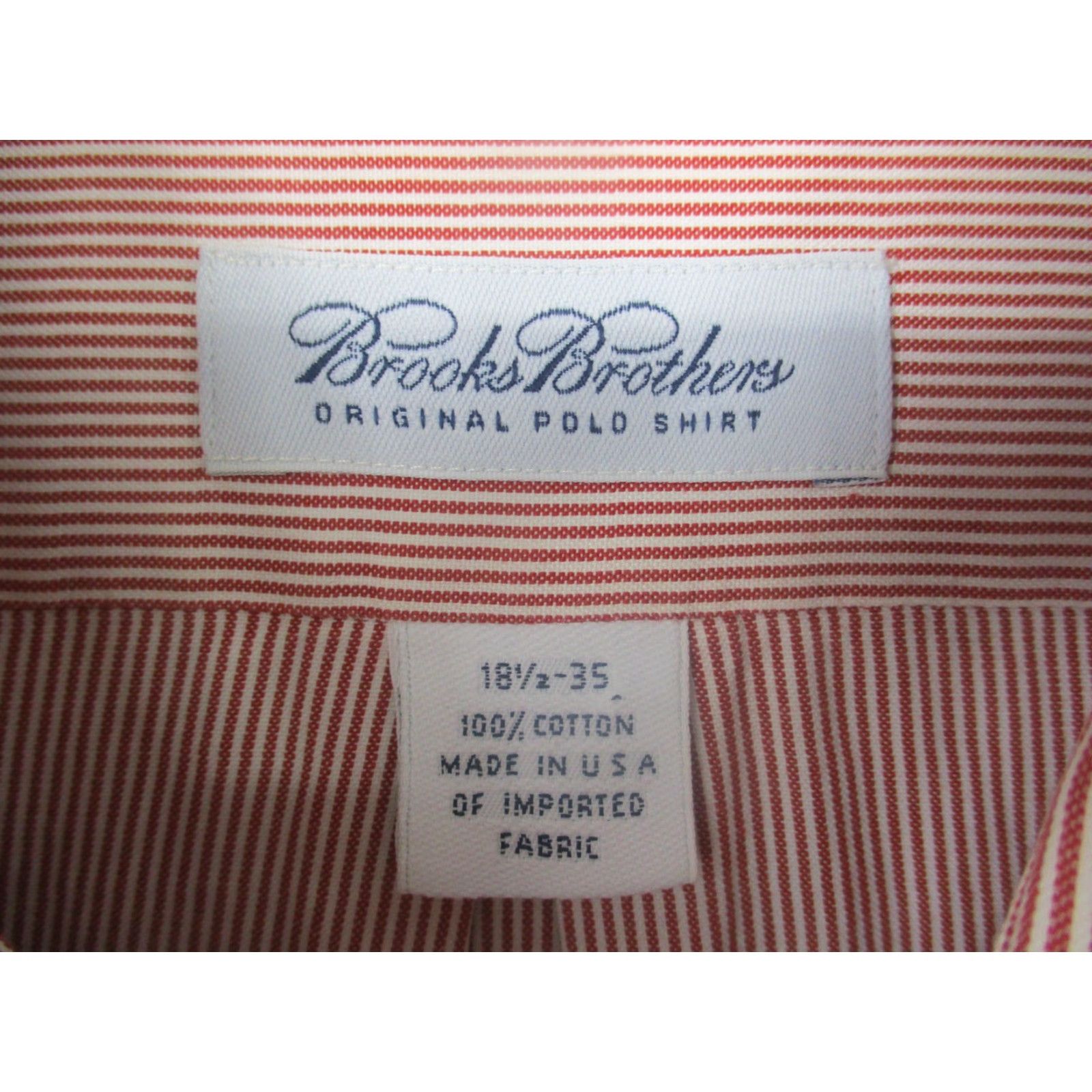 Brooks Brothers VINTAGE Brooks Brothers Shirt Mens 18.5-35 Red Stripe Dress Shirt USA 100% Cotton Long Sleeve Button-Down Collar Mens Red Striped Pattern Size US XXL / EU 58 / 5 - 4 Thumbnail