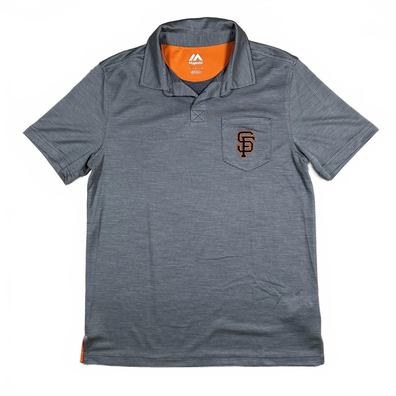Majestic Majestic Mens Polo L Gray San Francisco Giants Logo Size US L / EU 52-54 / 3 - 1 Thumbnail