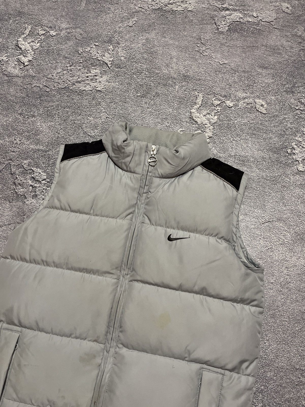 Nike × Vintage Vintage Nike Y2K Down Puffer Vest Drill Black Size US XS / EU 42 / 0 - 3 Thumbnail