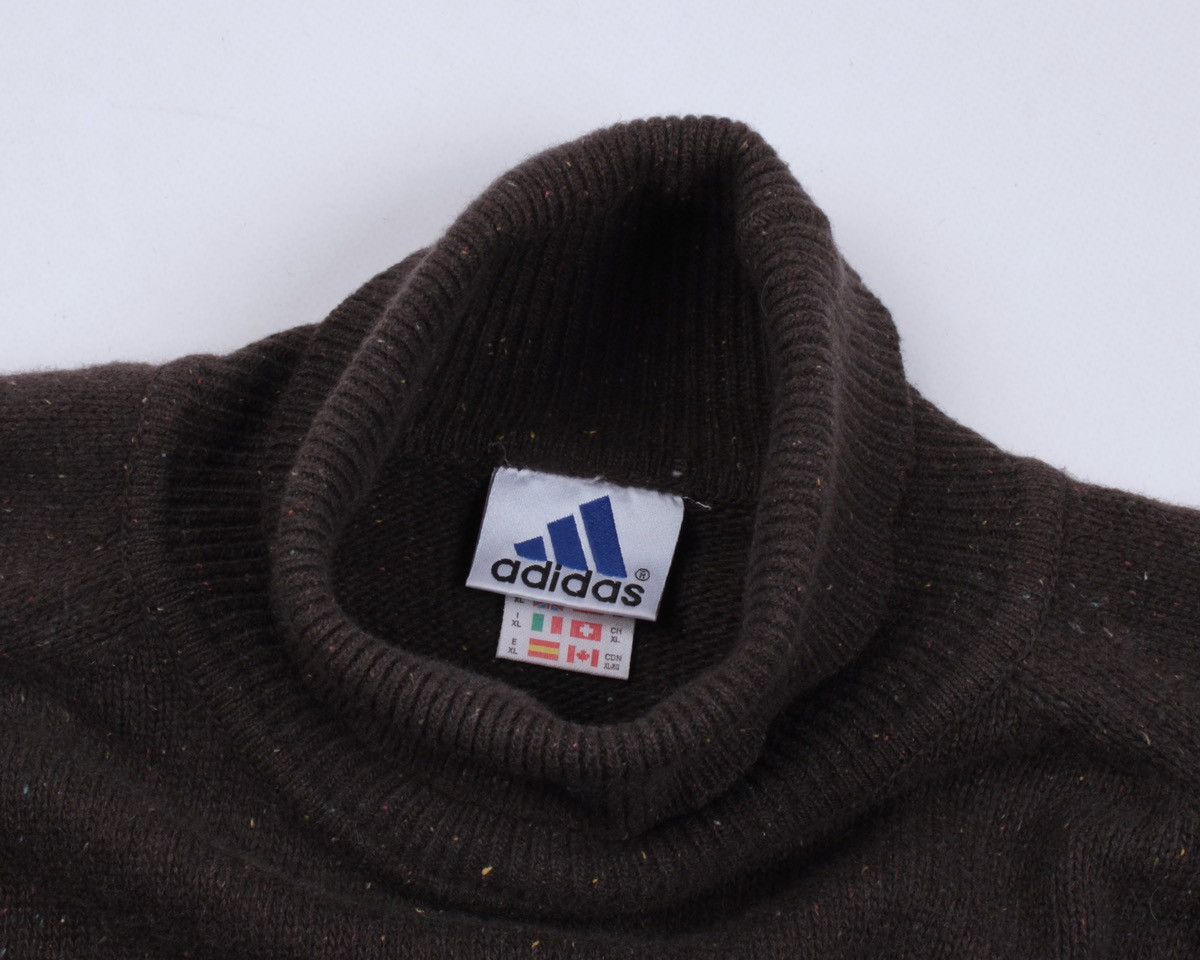 Adidas × Vintage ADIDAS Vintage Wool Blend Multi Logo Turtle Neck Sweater Size US XL / EU 56 / 4 - 14 Thumbnail