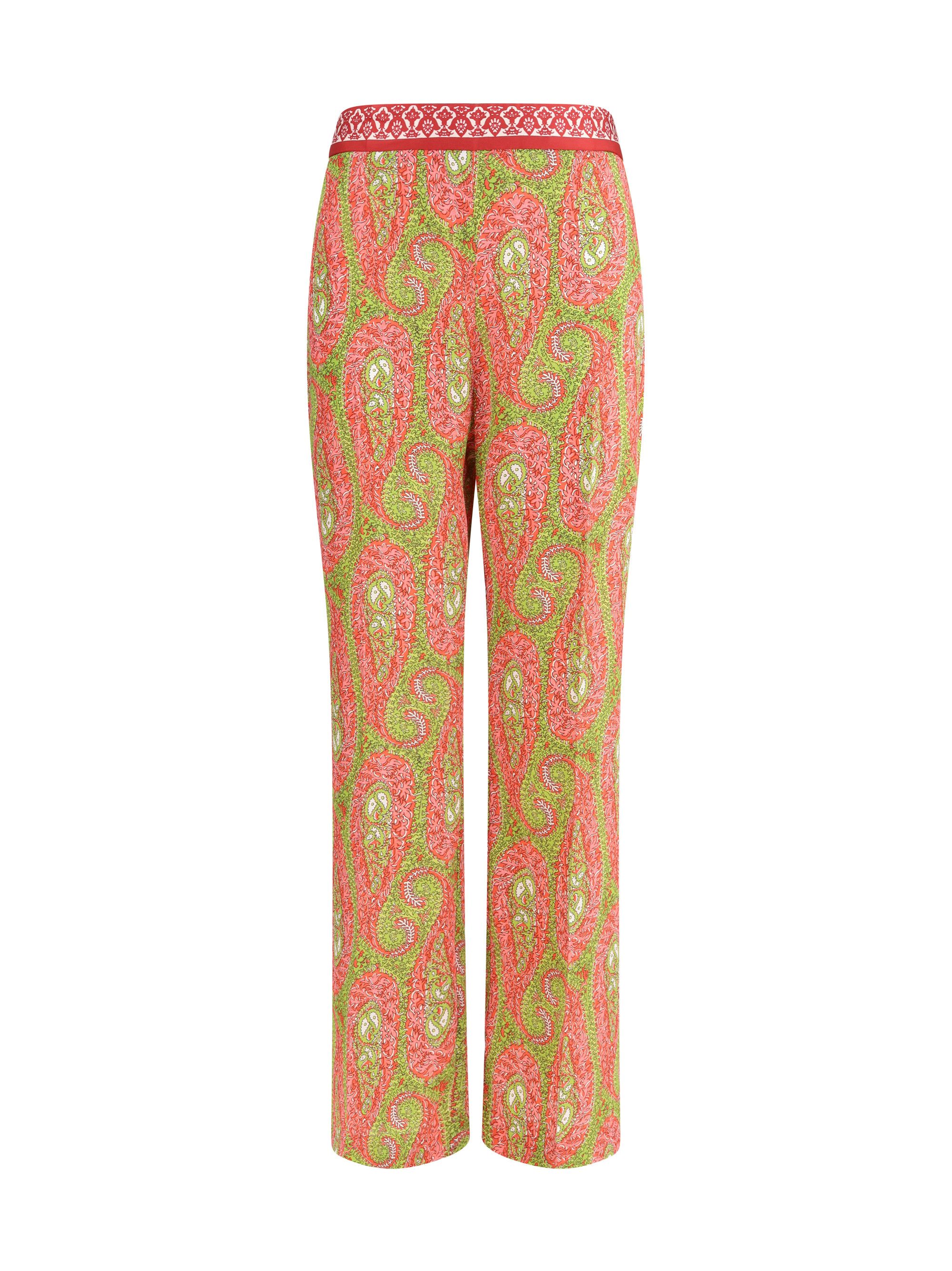 Etro Bootcut Trousers with placed Paisley Foliage print Size 32" / US 10 / IT 46 - 1 Thumbnail