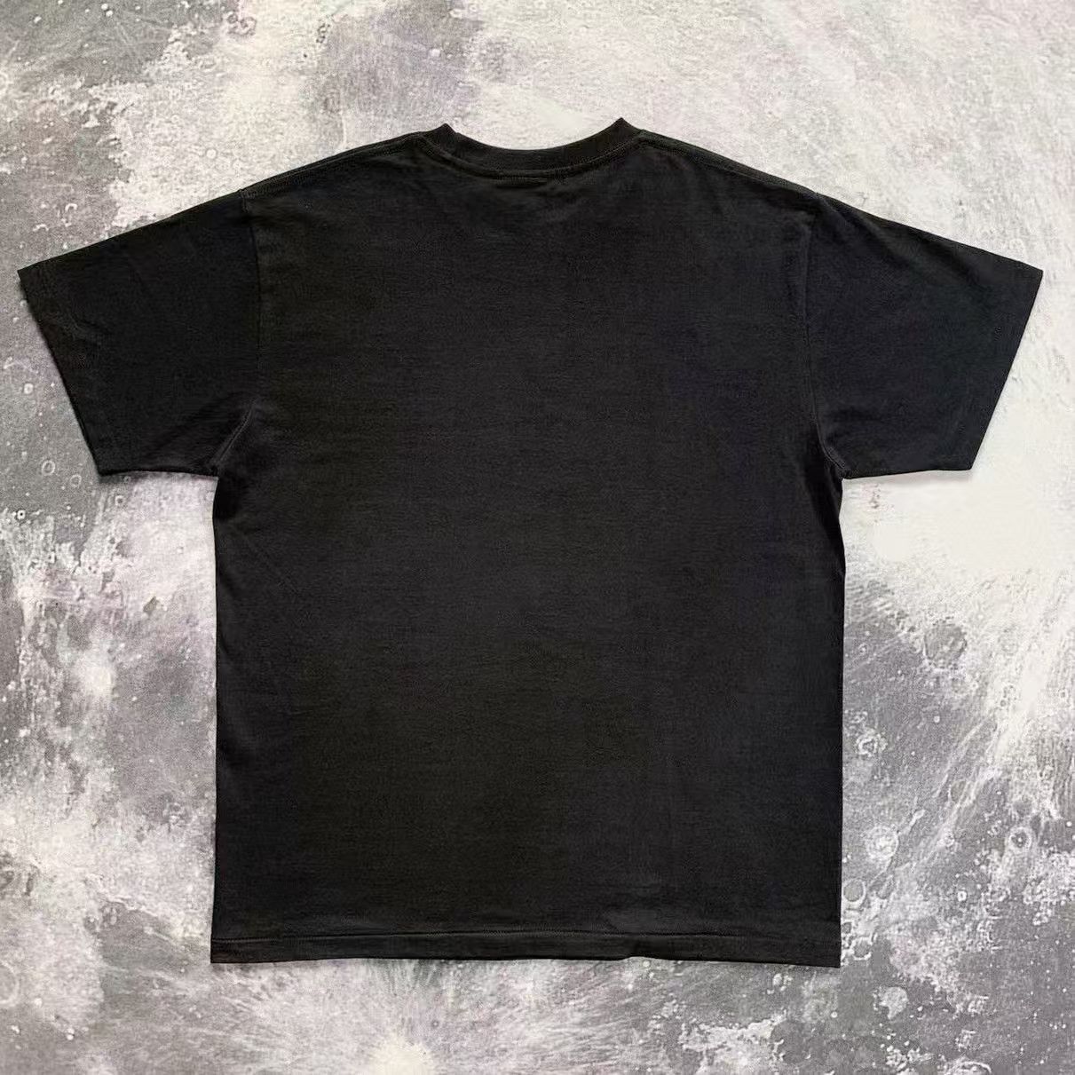 Japanese Brand × Vintage Black washed retro heart pattern loose t-shirt Size US M / EU 48-50 / 2 - 2 Thumbnail