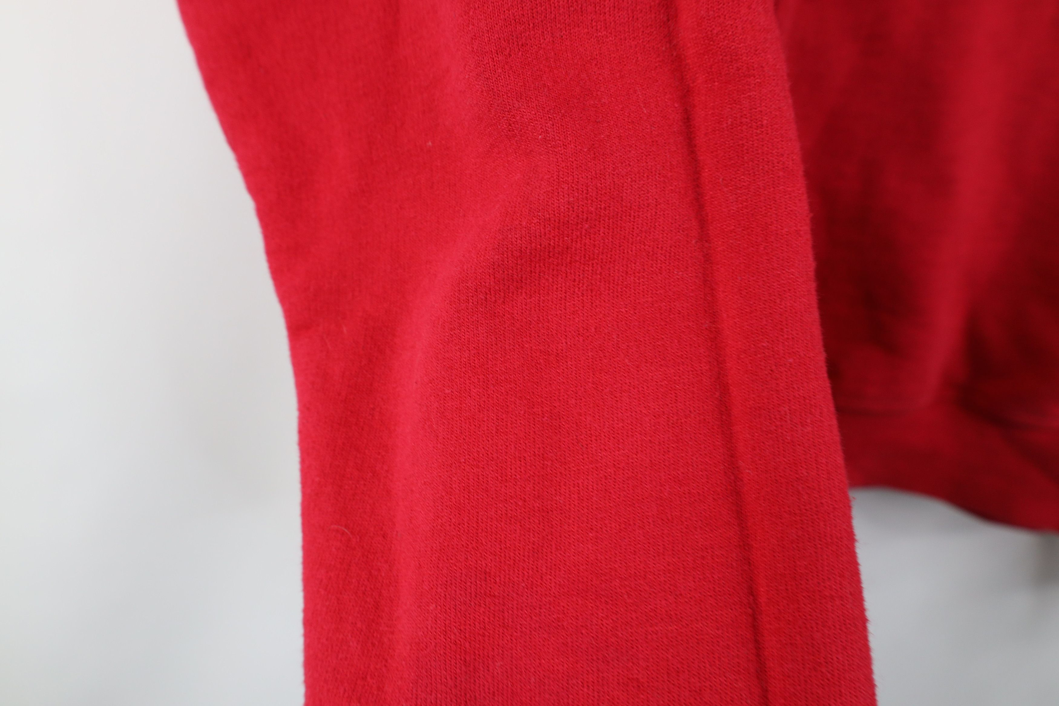 Vintage Vintage 90s Y2K Streetwear Blank Hoodie Sweatshirt Red Size US S / EU 44-46 / 1 - 7 Thumbnail