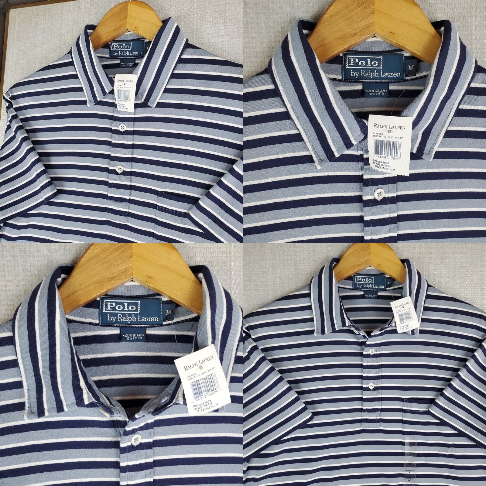 Polo Ralph Lauren Polo Ralph Lauren Polo Shirt Slim Fit Blue 100% Cotton Marine Outfitters New With Tags Mens Adult Medium Blue/White Stripes Size US M / EU 48-50 / 2 - 9 Thumbnail