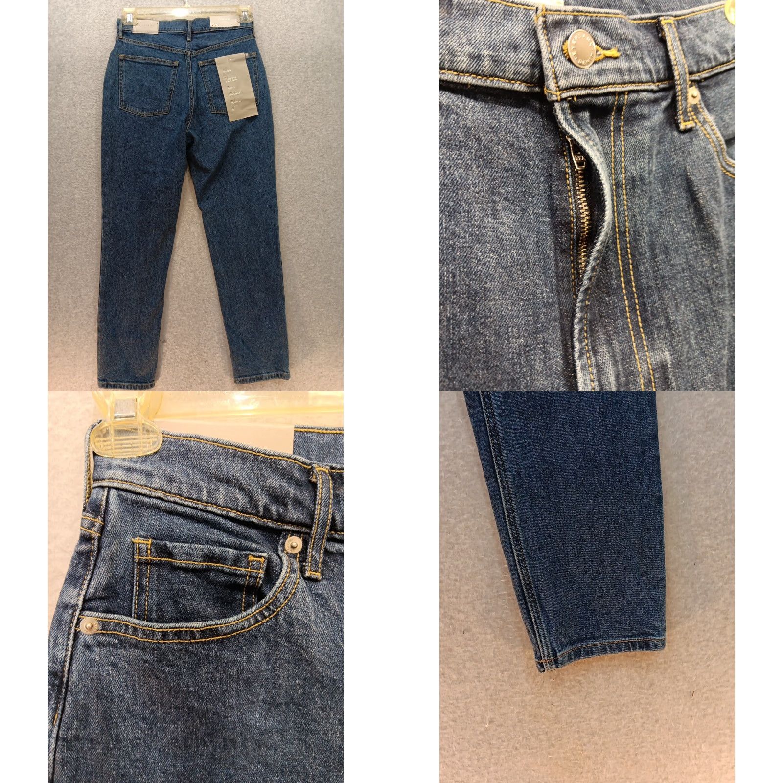 Everlane Everlane Jeans The Original Cheeky Size 28 Blue Organic Cotton Straight Leg Size 28" / US 6 / IT 42 - 8 Thumbnail