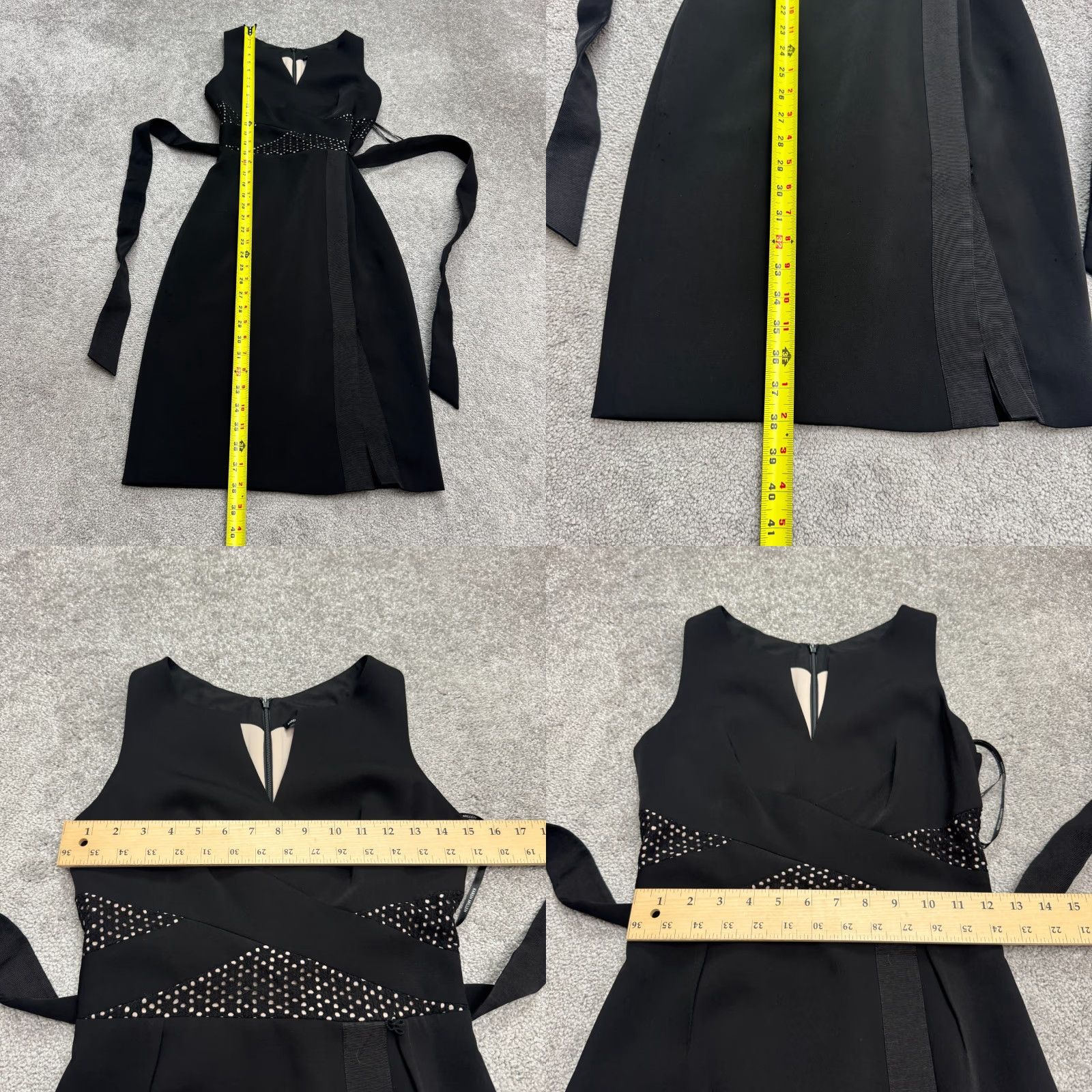 Karen Millen Karen Millen Knee Length Cut Out Pencil Sheath Dress Womens 4 Black Sleeveless Size S / US 4 / IT 40 - 8 Thumbnail