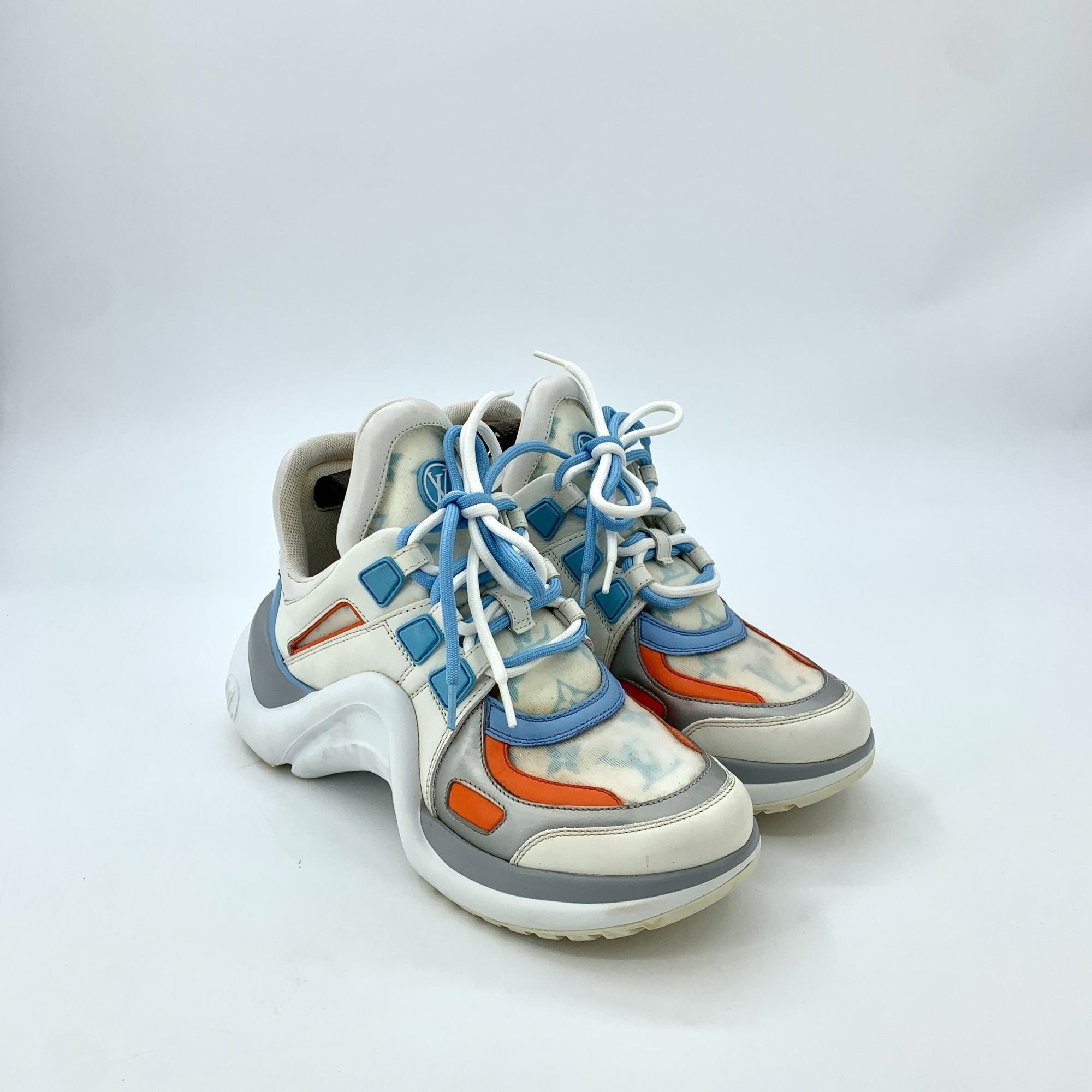 Louis Vuitton Louis Vuitton Archlight Sneakers Womens White Blue Orange Le Size US 6 / IT 36 - 2 Thumbnail