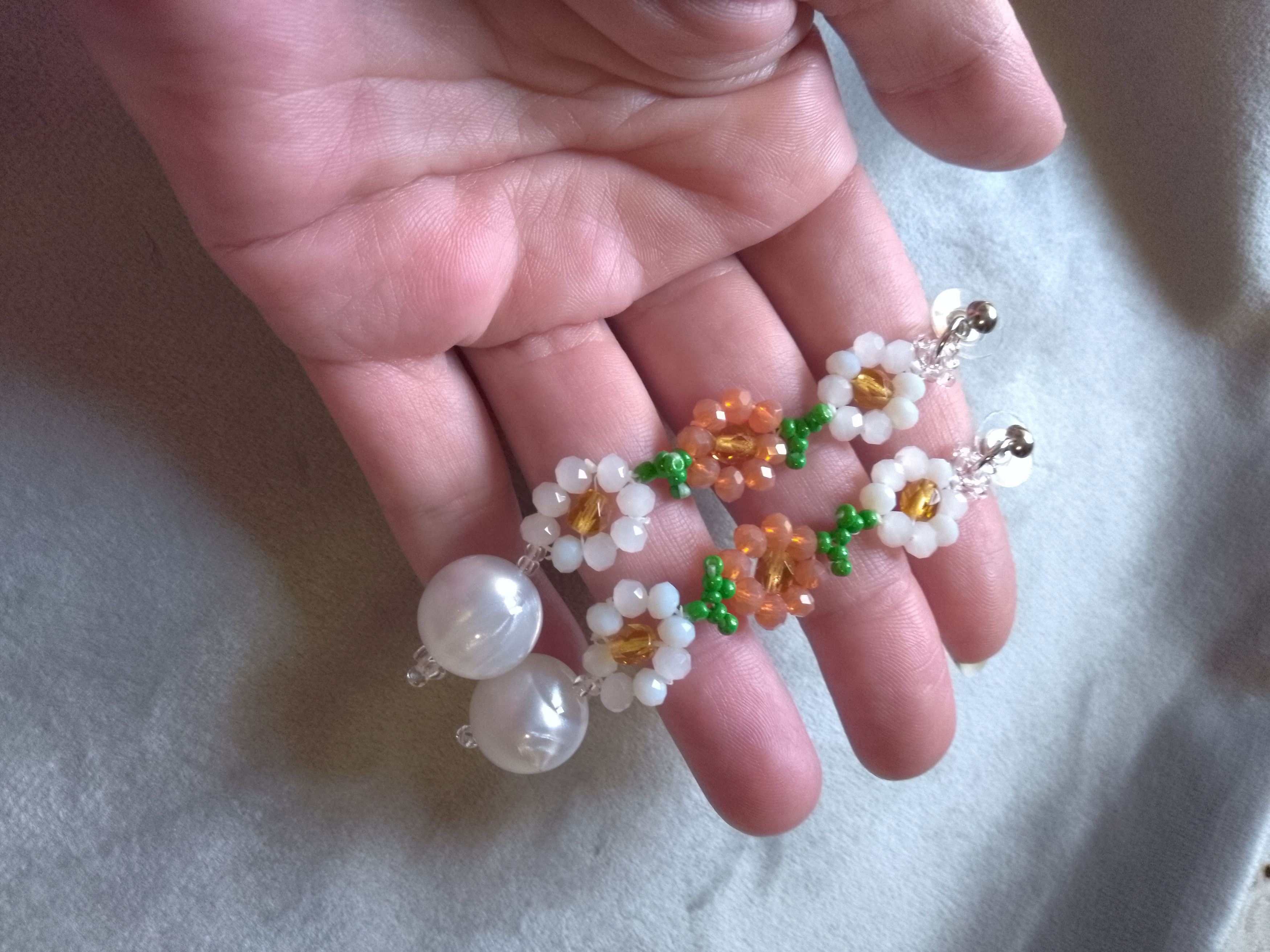 Handmade Necklace Pendant Earrings. Heart Flowers. Elegant Size ONE SIZE - 7 Thumbnail