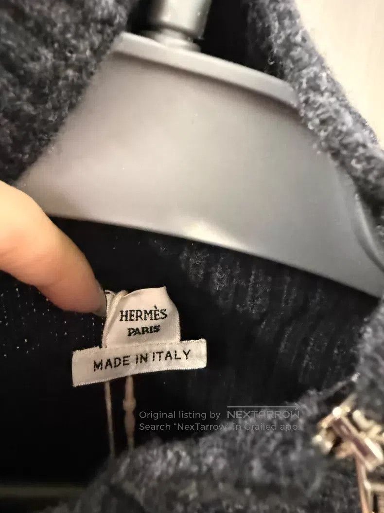 Hermes Hermes High Neck Zipper Wool Long Sleeve - Wool Size S / US 4 / IT 40 - 3 Thumbnail