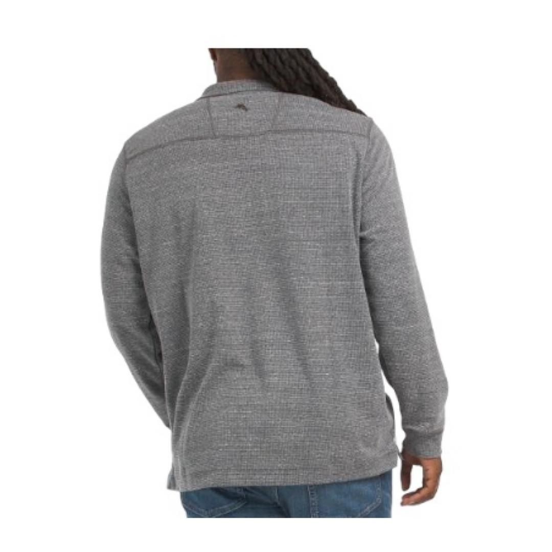 Tommy Bahama Tommy Bahama Mens Grey Big And Tall Half Snap Mock Neck Swea Size US XL / EU 56 / 4 - 2 Thumbnail