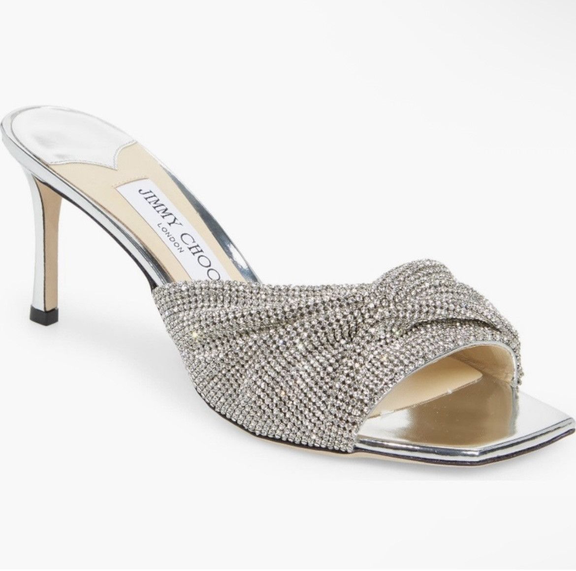 Jimmy Choo Jimmy Choo Naria Crystal Mesh Slide Sandal size 39.5 Size US 9.5 / IT 39.5 - 1 Thumbnail