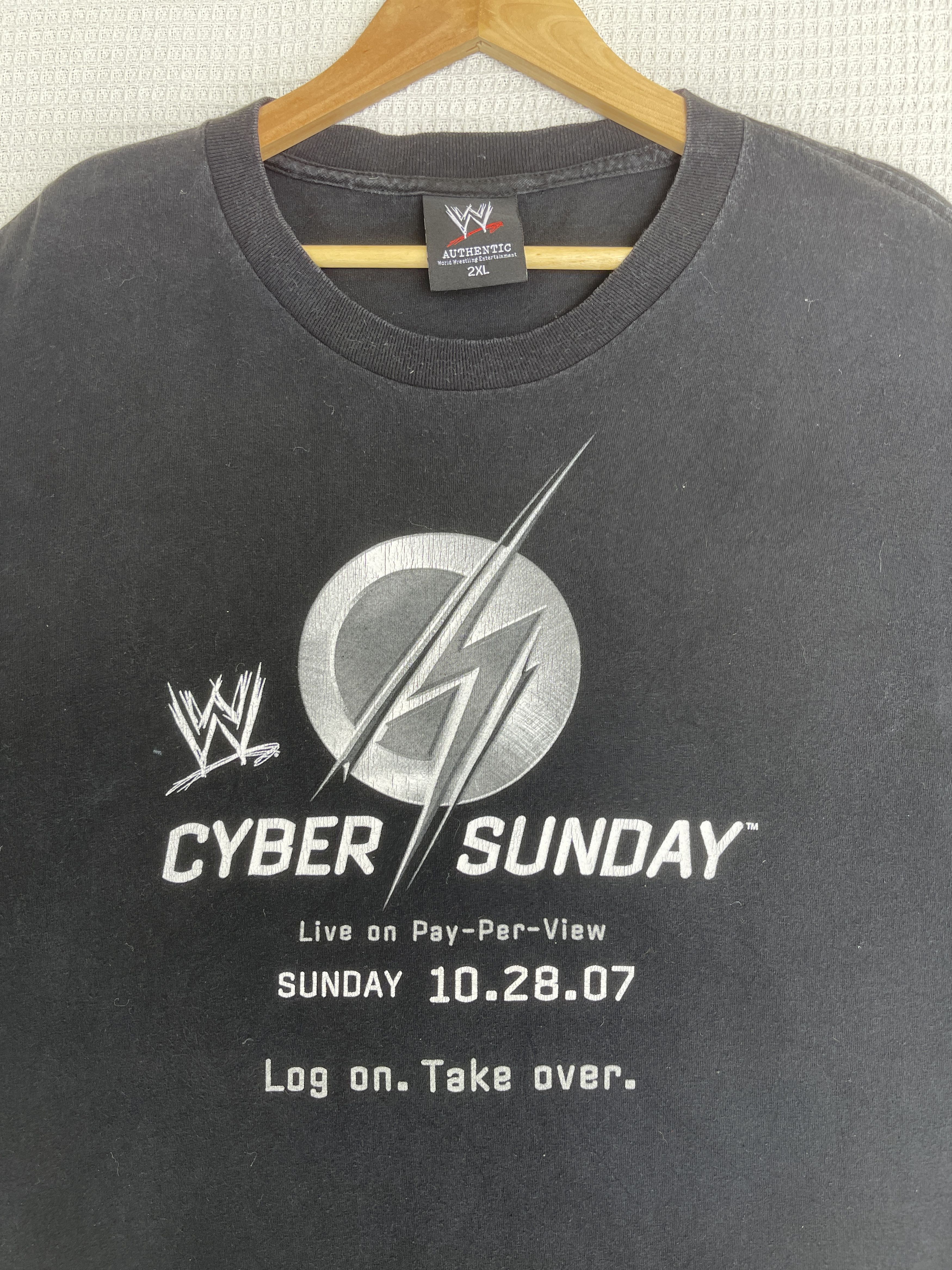 Vintage Last Drop🔥Rare🔥Vintage WWE Cyber Sunday 2XL T-Shirt Size US XXL / EU 58 / 5 - 8 Thumbnail