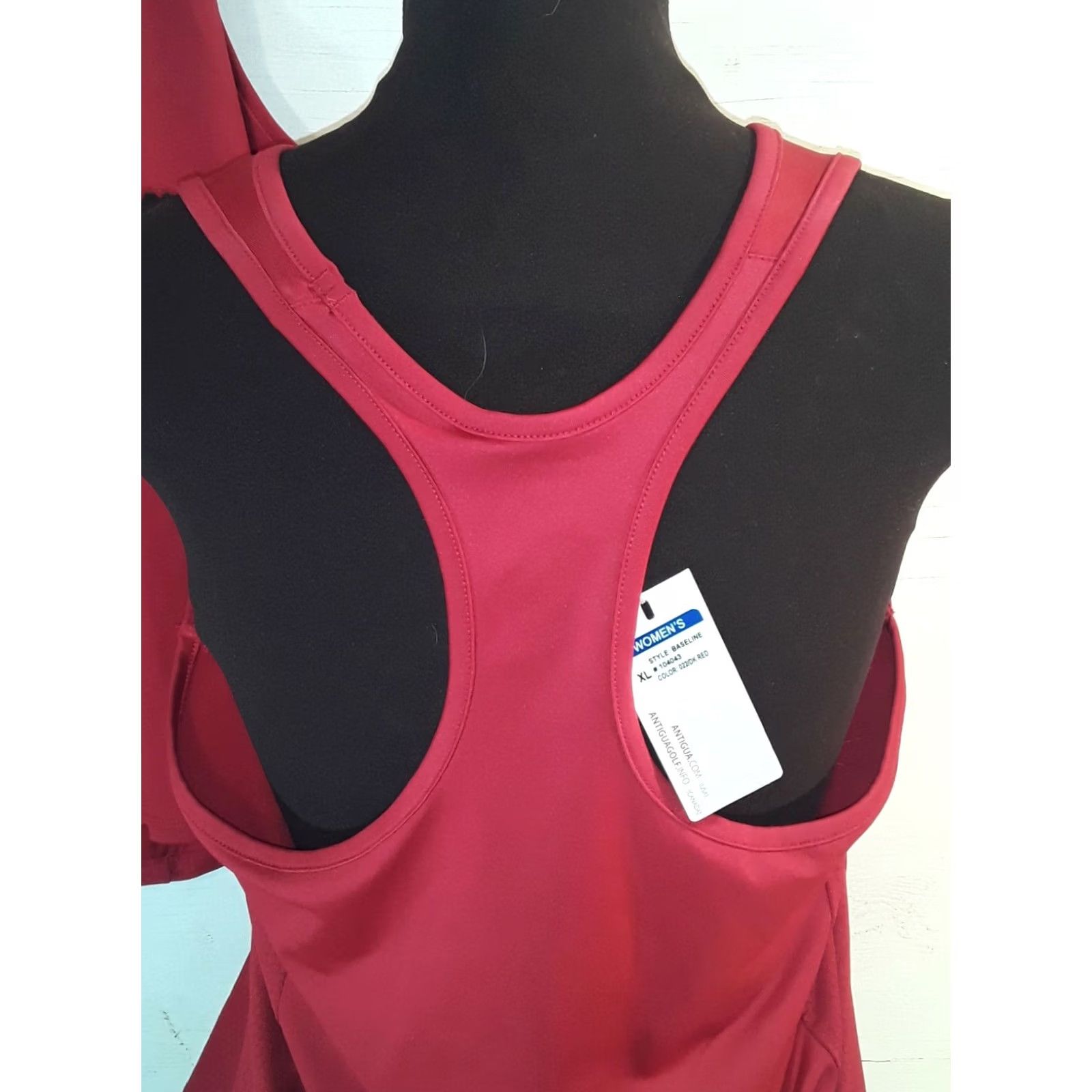 J Brand Antigua Tank Top Womens XL Red Poly/Spandex Workout NWT Stretchy Shirt Size XL / US 12-14 / IT 48-50 - 7 Thumbnail