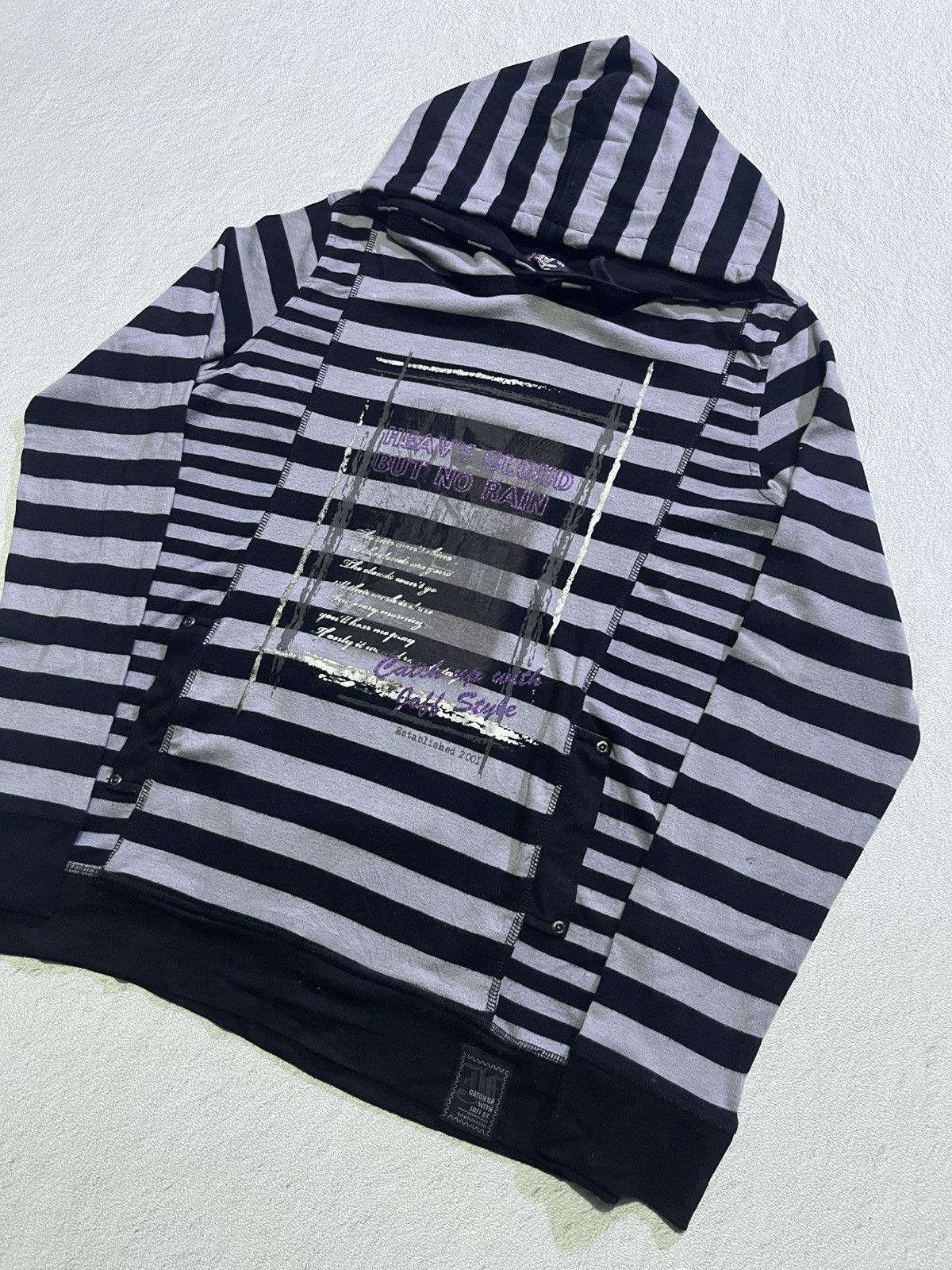 Hysteric Glamour JOYOUS Y2K HOODIE WITH STRIPED PATTERN Size US M / EU 48-50 / 2 - 2 Thumbnail