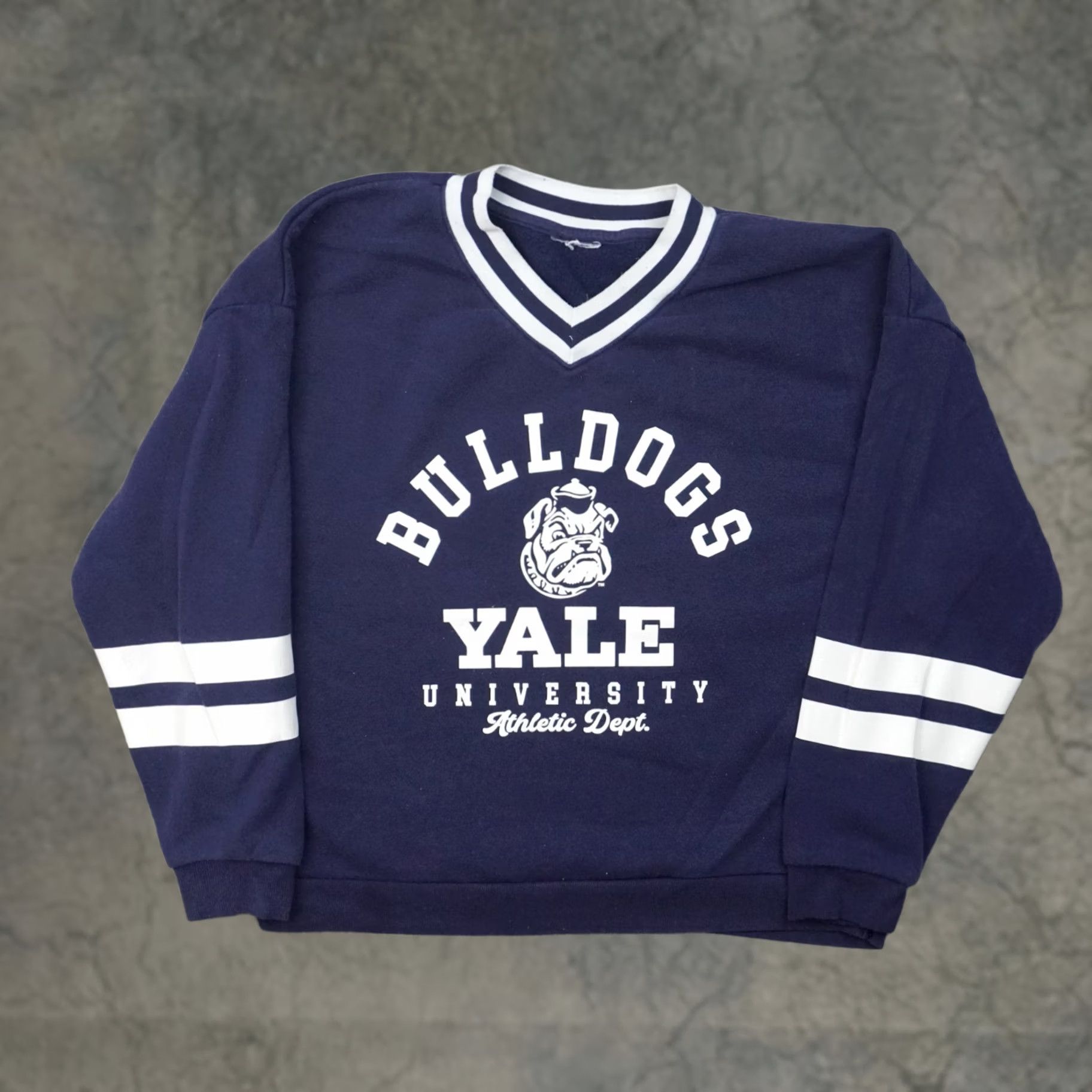Vintage Yale Bulldogs Athletic Dept. Mens Large Blue Long Sleeve Sweatshirt Size US L / EU 52-54 / 3 - 1 Thumbnail