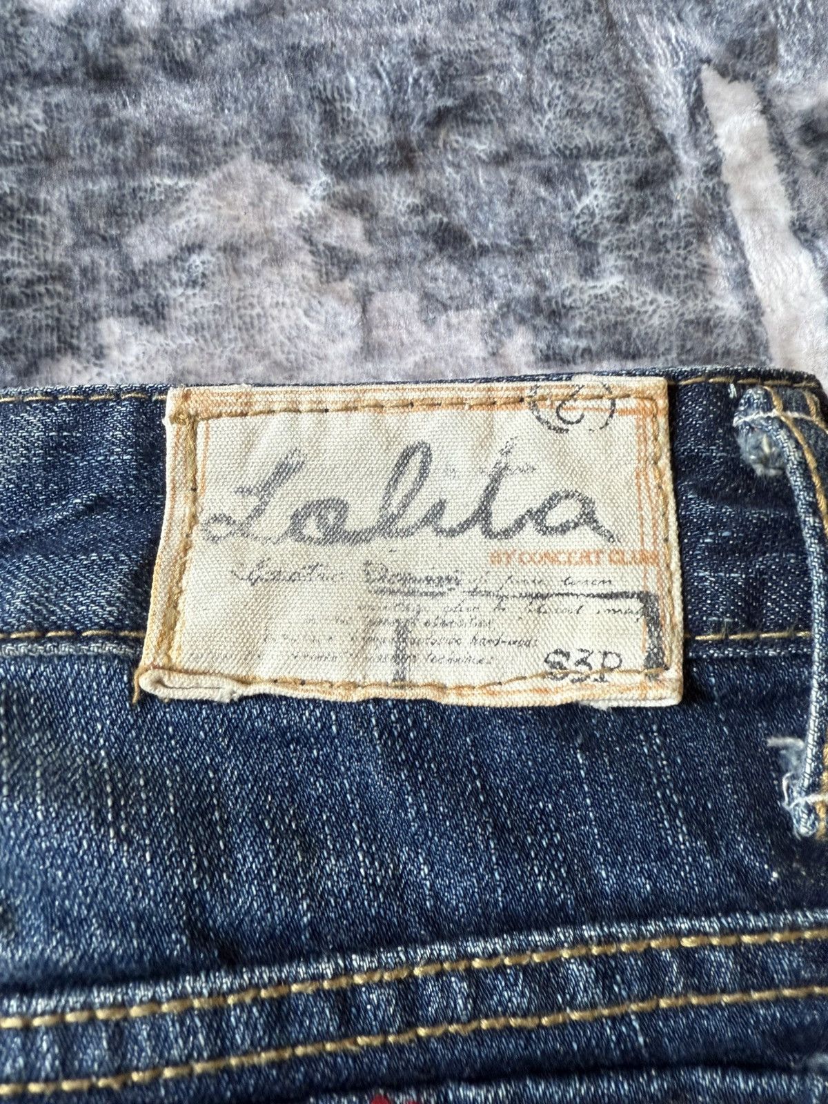 Hysteric Glamour × Japanese Brand Yoshitomo Lolita Japan Heavy Whisker Blossom Flare Jeans Size US 29 - 22 Thumbnail