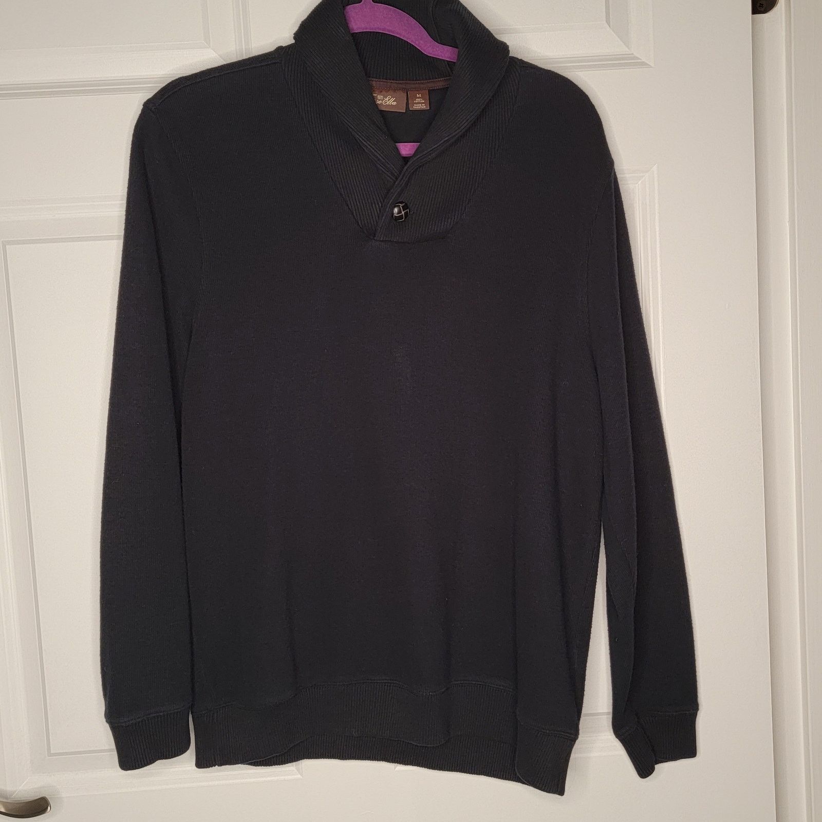 Tasso Elba Tasso Elba Saks Fifth Ave Cotton Shawl Collar sweater sz M Size US M / EU 48-50 / 2 - 2 Thumbnail
