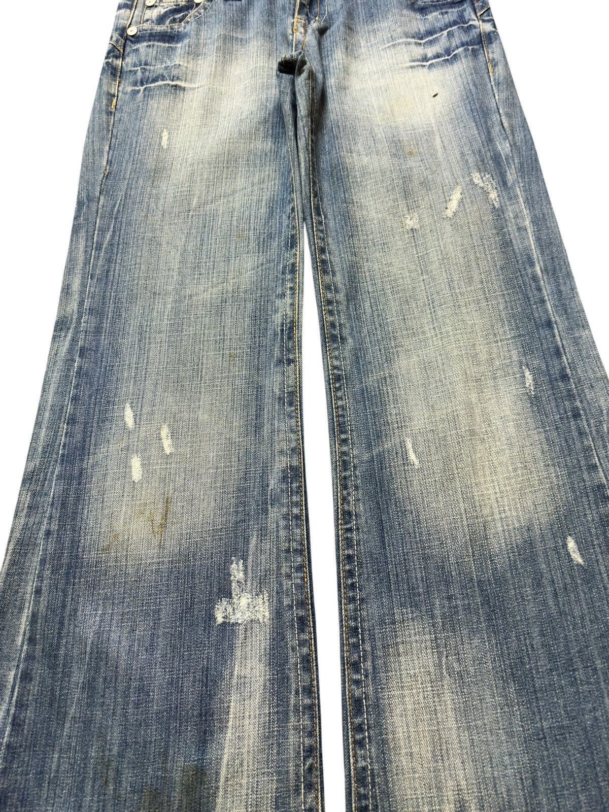 If Six Was Nine Vintage Drive Jeans Exotic Vintage Flare Grunge Denim Size US 30 / EU 46 - 3 Thumbnail