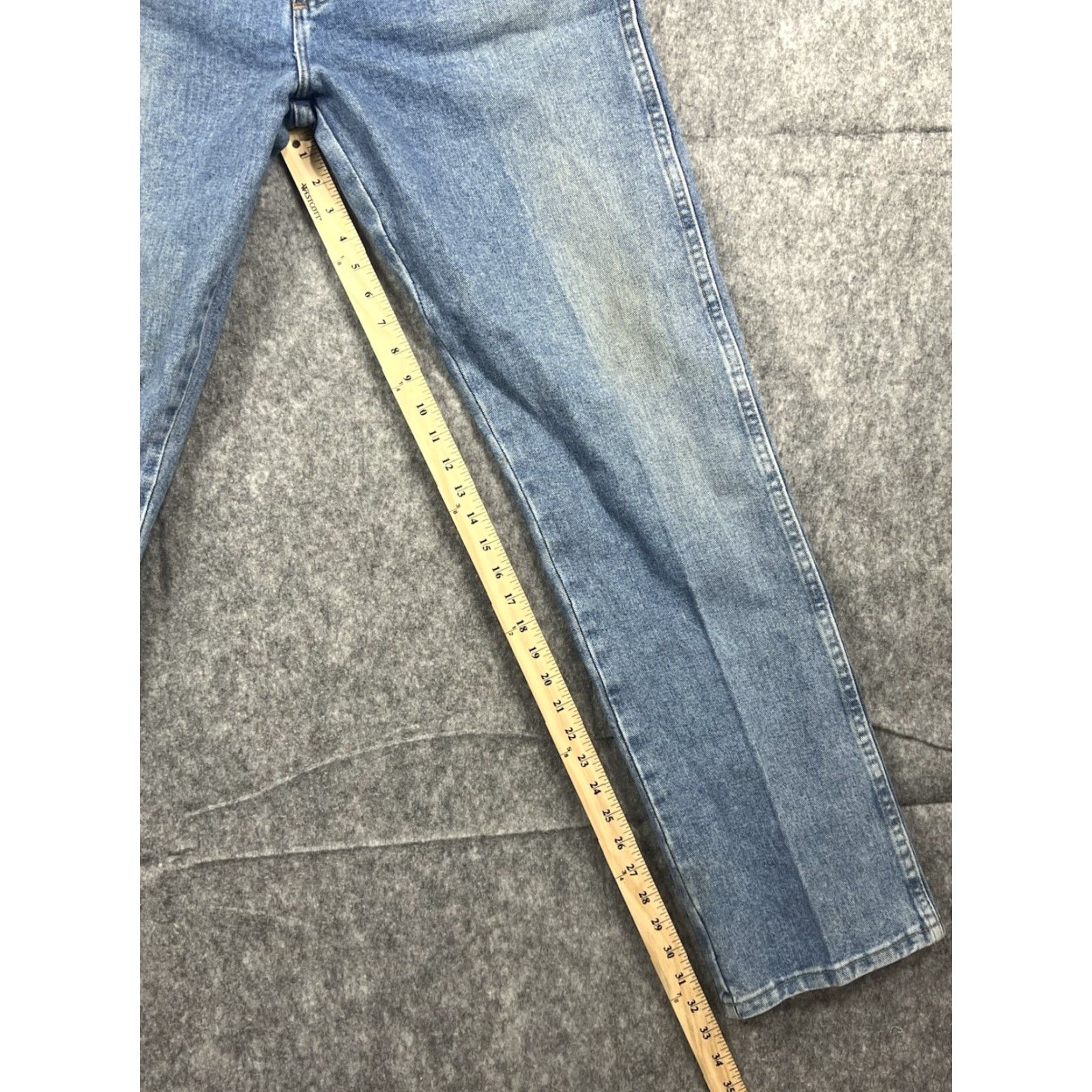 Denime VINTAGE Twenty X Jeans Men's Blue Light Wash Relaxed Fit 34x34 Denim Cotton Cowboy Western Rancher Workwear 34in Inseam Mens Size US 34 / EU 50 - 3 Thumbnail