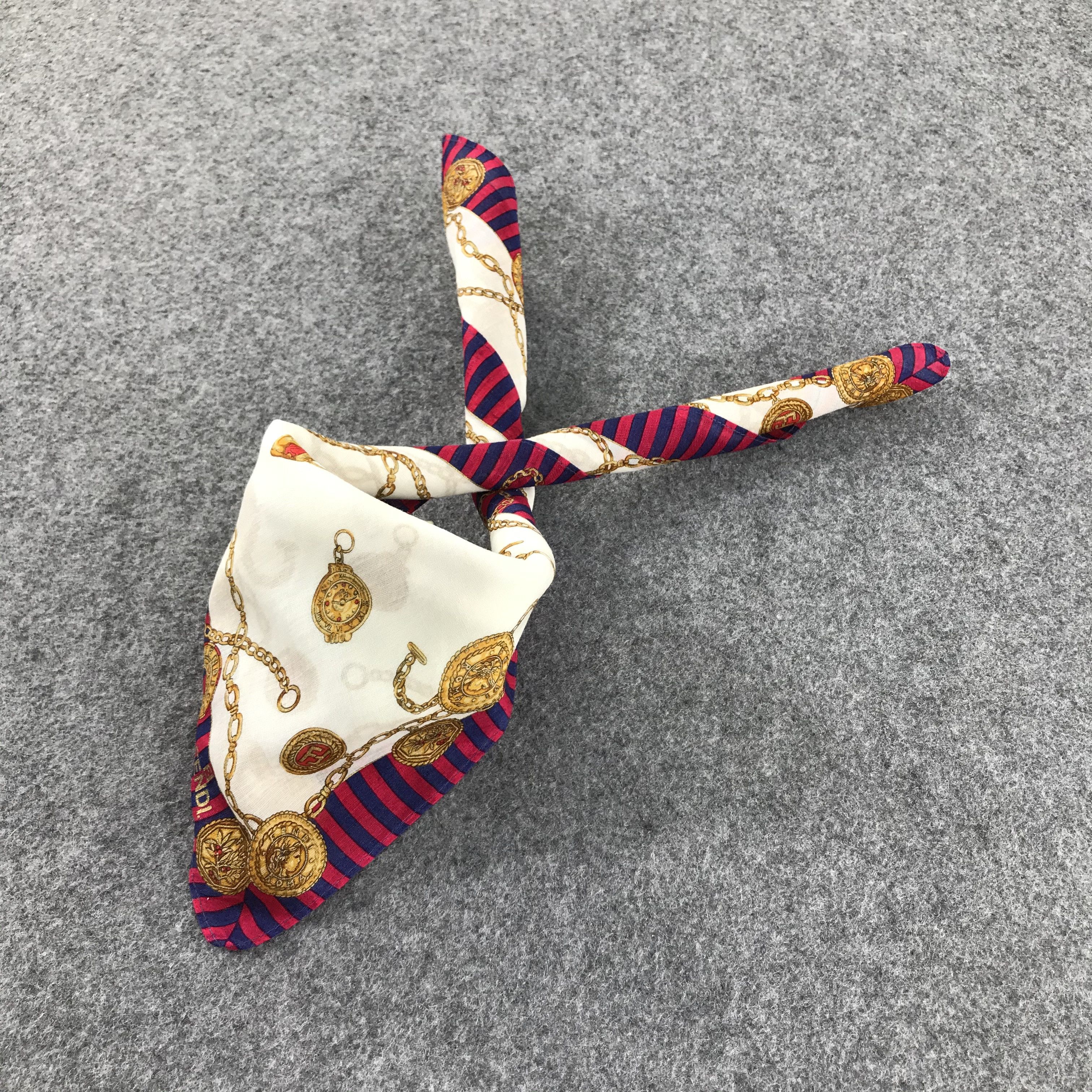 Japanese Brand Fendi Padlock and Keys Handkerchief Neckerchief H250 Size ONE SIZE - 3 Thumbnail