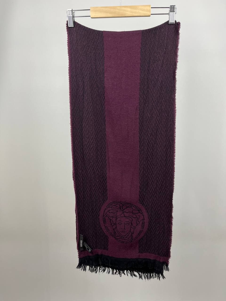 Versace Versace Logo Medusa Woven Wool Scarf Size ONE SIZE - 1 Thumbnail