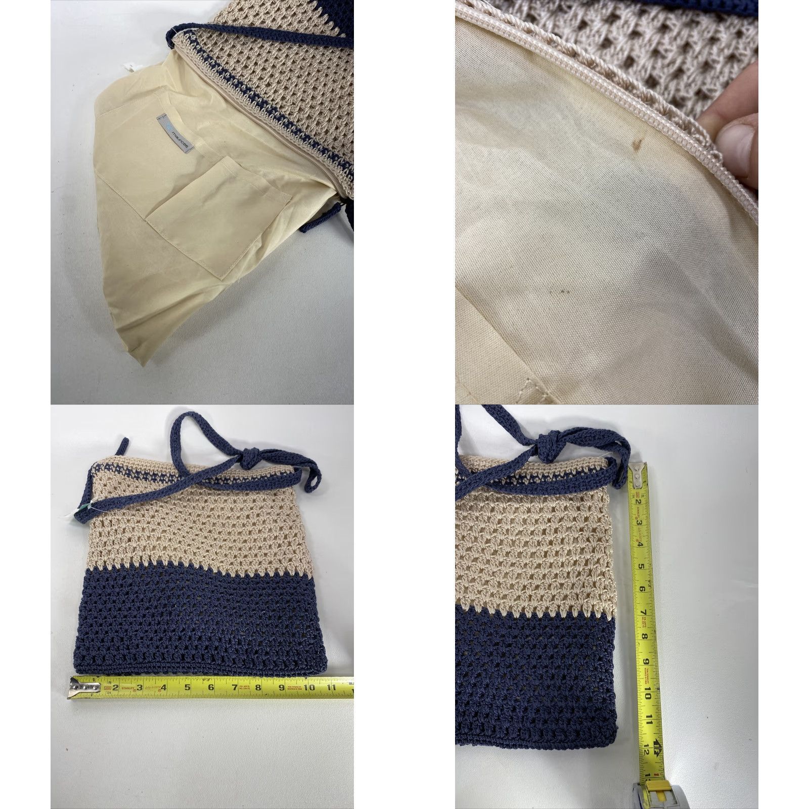 Vintage Maurice’s Knit Cross Body Shoulder Bag Purse NEW Size ONE SIZE - 8 Thumbnail