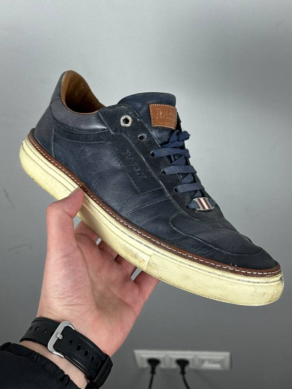Bally BALLY Blue Leather Sneakers Men’s Shoes Size US 9 Size US 9 / EU 42 - 10 Thumbnail