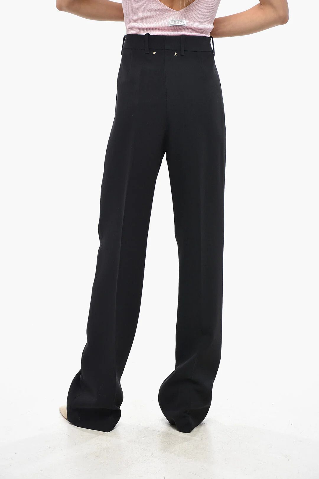 Golden Goose og1mm0426 Wool-Blend Pant in Blue Size 28" / US 6 / IT 42 - 3 Thumbnail