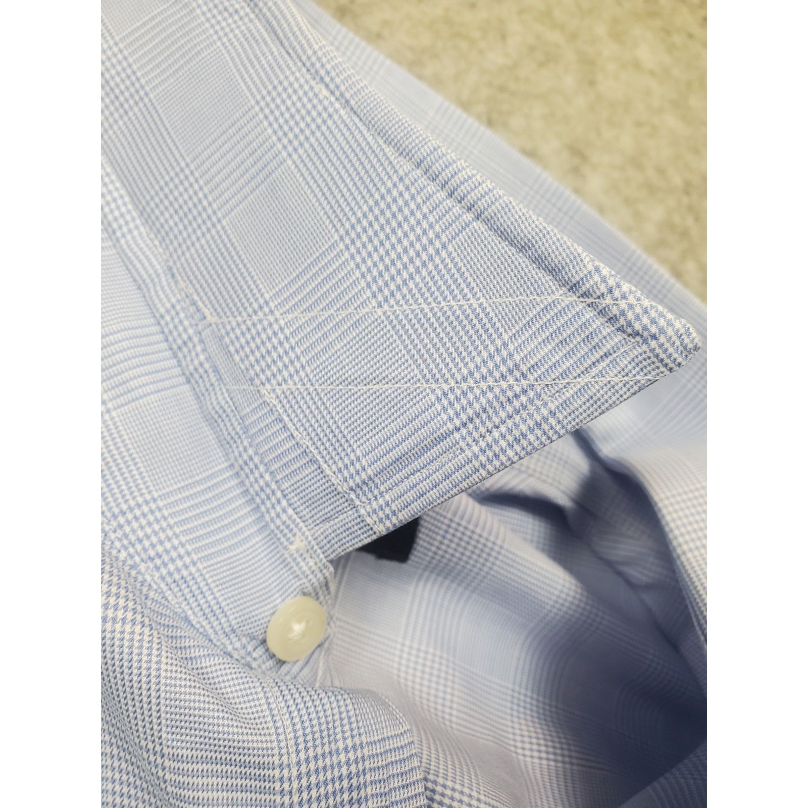 Robert Talbott Men's Robert Talbott 16.5- 35 Blue Button Up Dress Shirt Size US L / EU 52-54 / 3 - 8 Thumbnail
