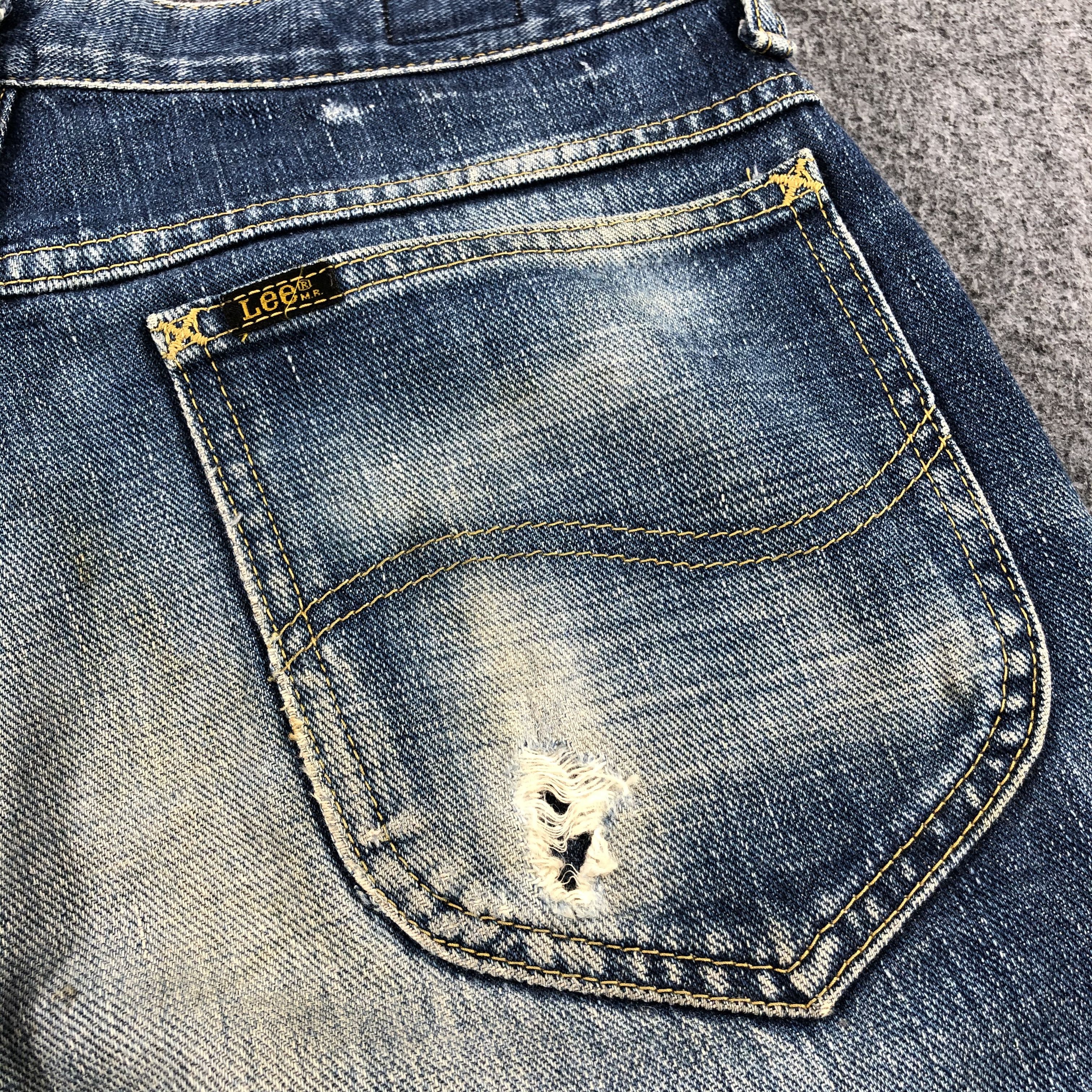 Lee Vintage Blue Wash Lee Jeans-J1846 Size US 30 / EU 46 - 9 Thumbnail