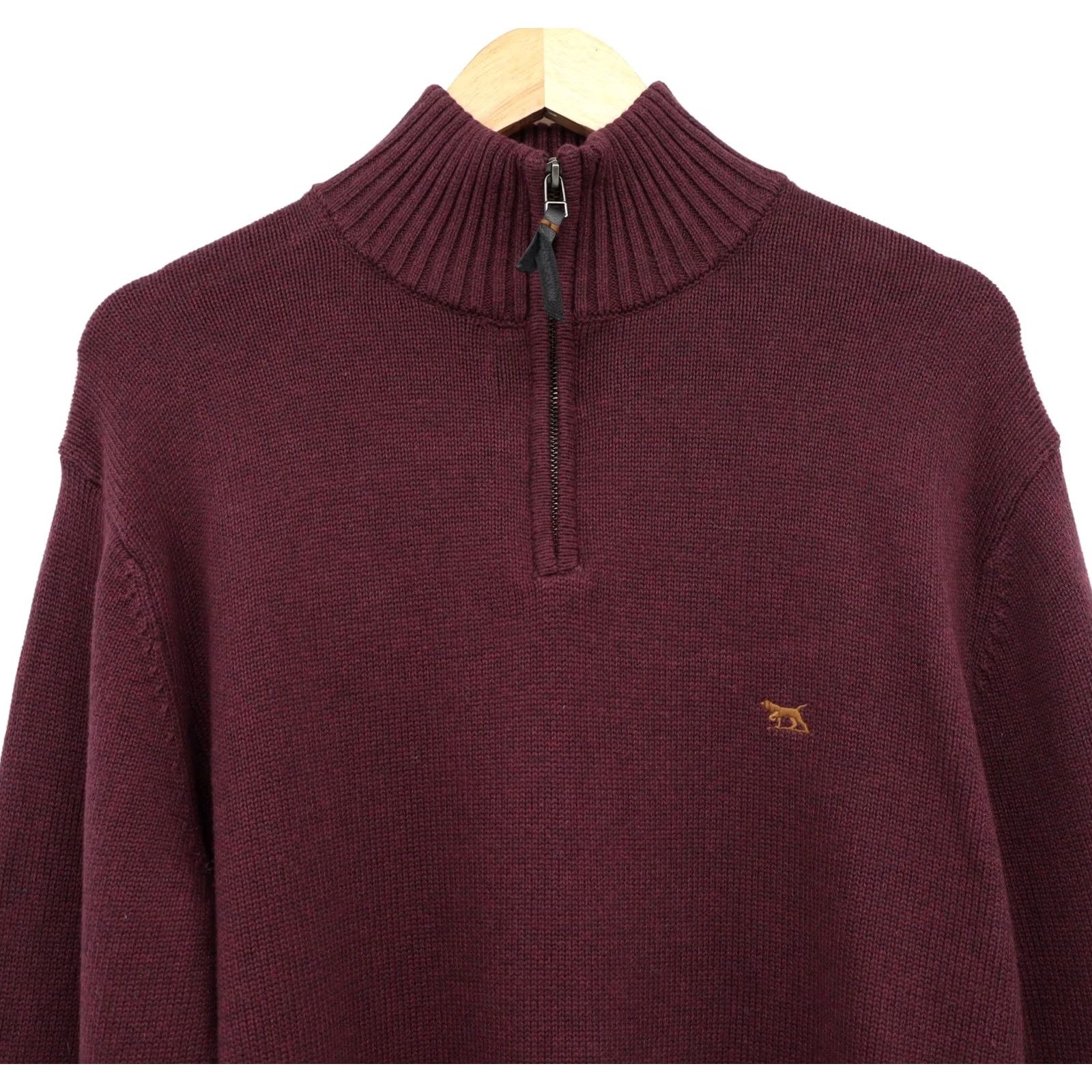 Rodd & Gunn Rodd & Gunn Men's Sweater Pullover 1/4 Zip Mock Neck Cranberry L New Size US L / EU 52-54 / 3 - 3 Thumbnail