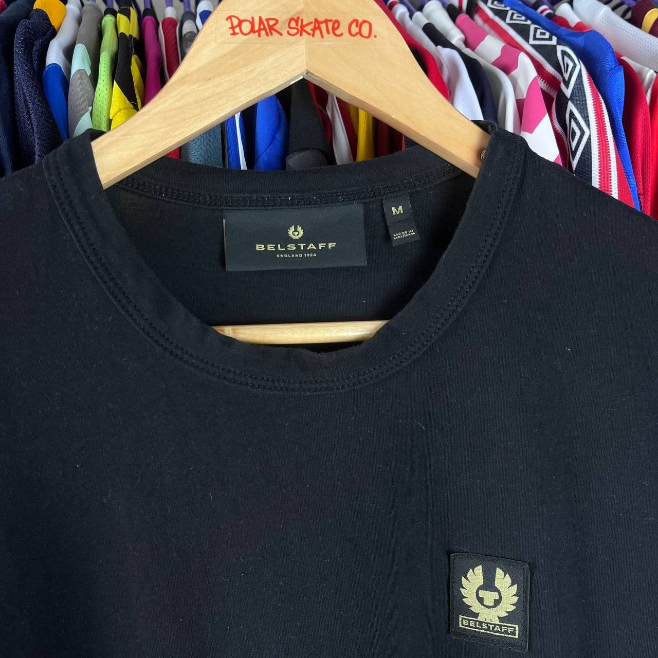 Belstaff Belstaff Basic Black Patch Logo Tshirt Size M Size US M / EU 48-50 / 2 - 2 Thumbnail