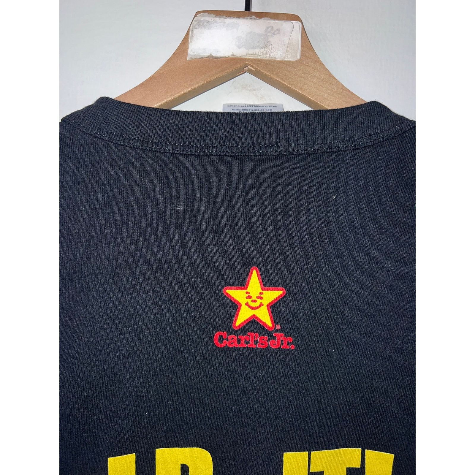 Jerzees Vintage Carls Jr Shirt Double Dare You Burger Fast Food XL Size US XL / EU 56 / 4 - 7 Thumbnail