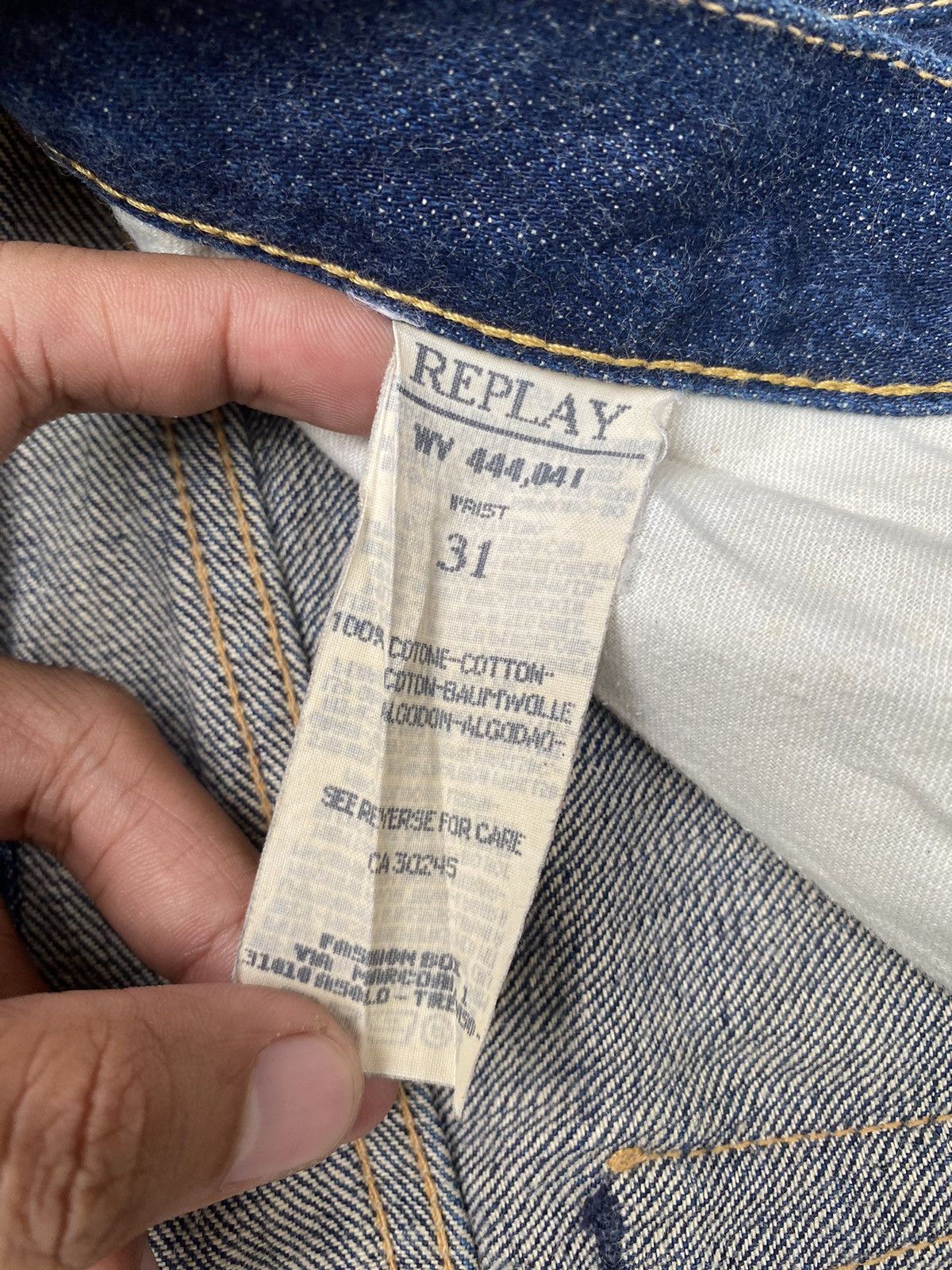 Replay replay blue jeans selvedge raw denim Size US 33 - 4 Thumbnail
