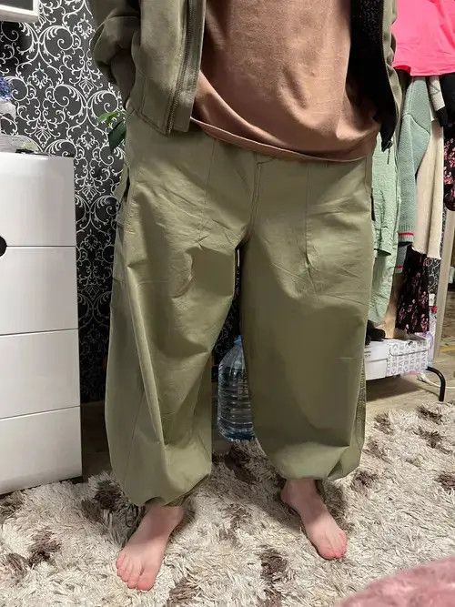 Anime × Indigo Bag Straight Pants Baggy Wide-leg Cropped Pants Size US 34 / EU 50 - 2 Thumbnail