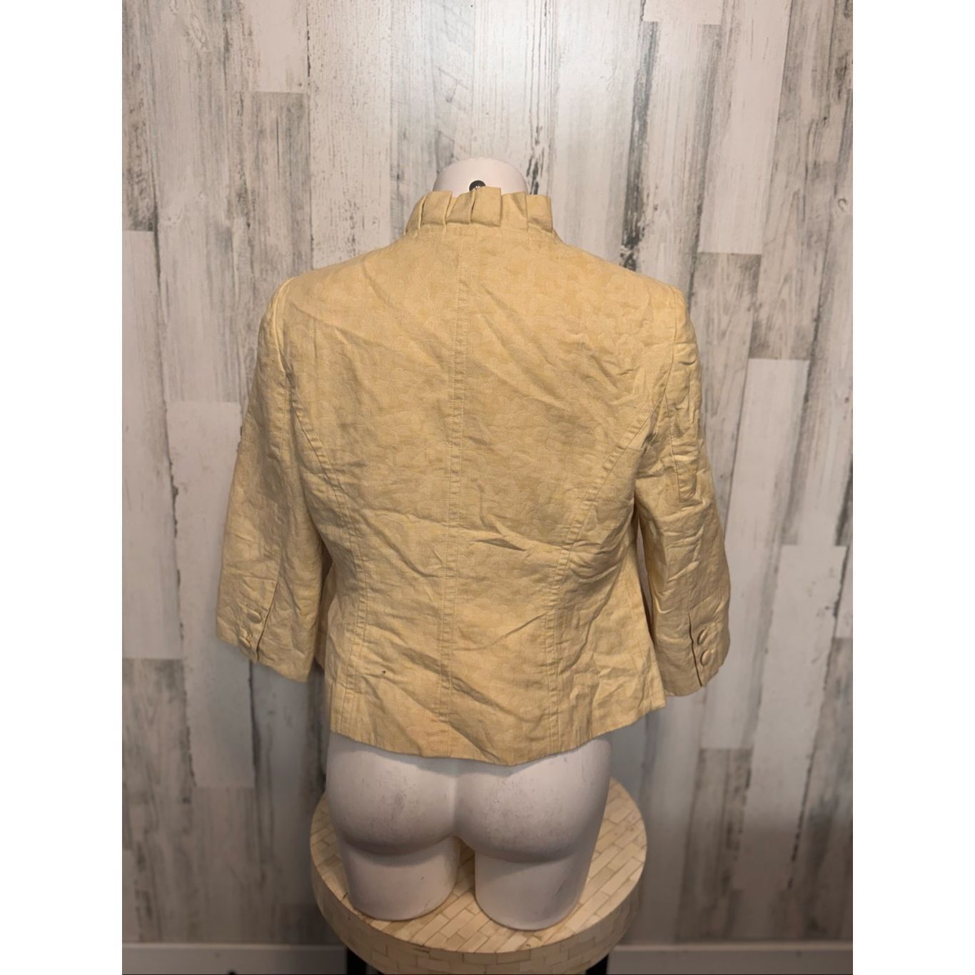 Other Willi Smith Beige Cropped Ruffle Collar Jacket Size 8 Size M / US 6-8 / IT 42-44 - 11 Thumbnail