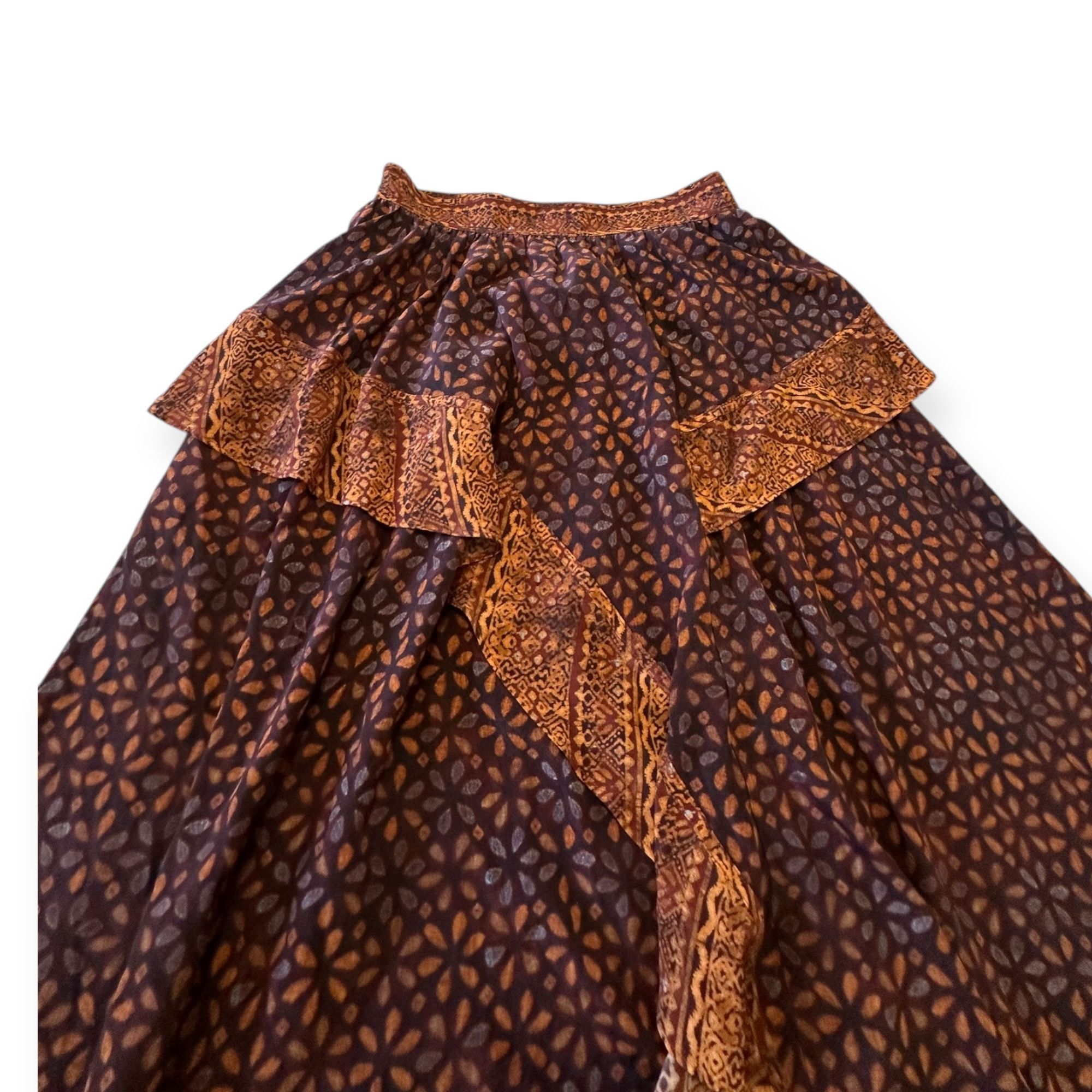 Ulla Johnson Ulla Johnson Silk Omila Skirt in Agate, Size 2, Brown burgu Size 26" / US 2 / IT 38 - 8 Thumbnail