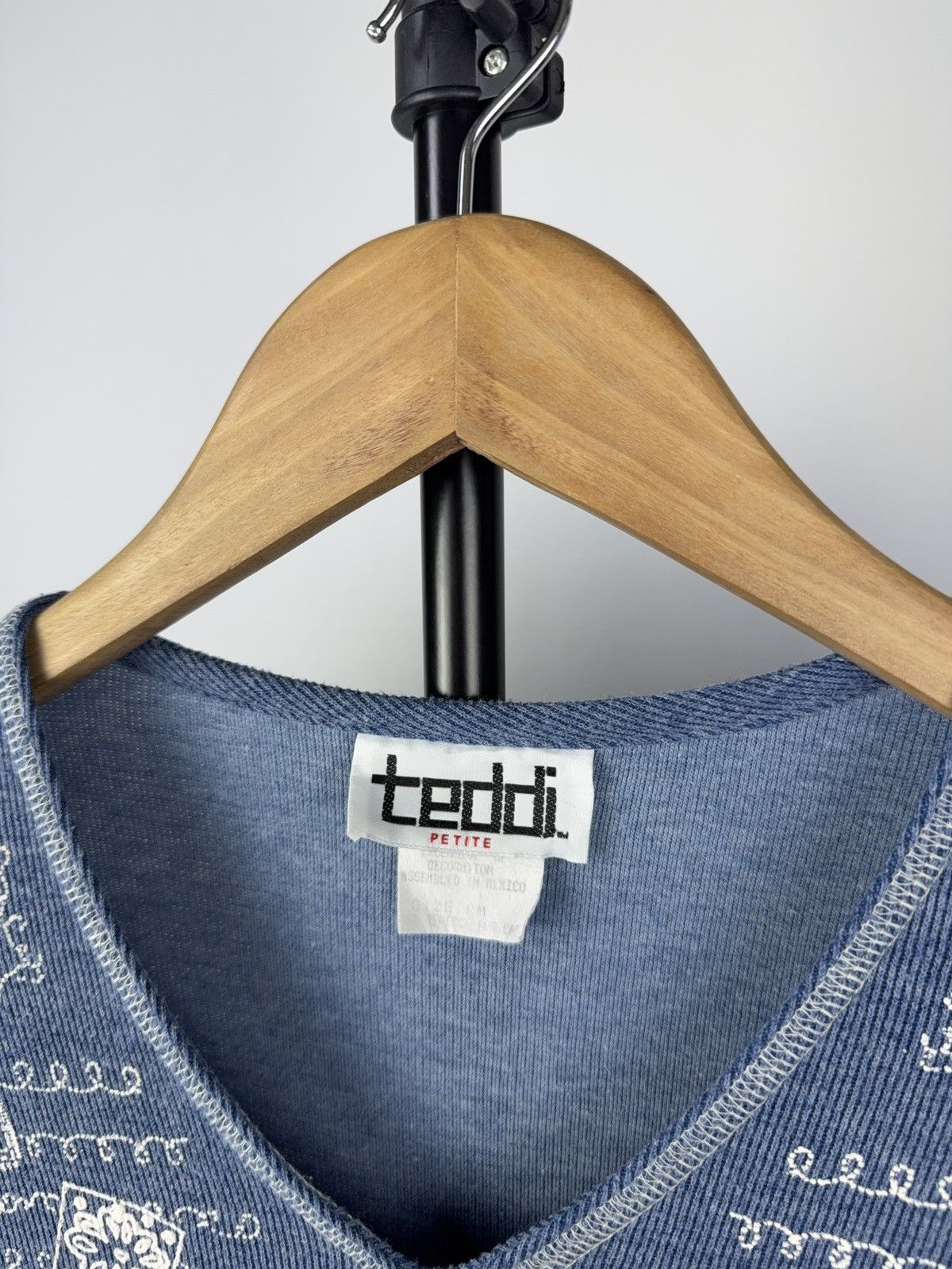 Vintage Vintage Teddi Petite Embroidered Zip Top Boho Folk Style Size M / US 6-8 / IT 42-44 - 3 Thumbnail